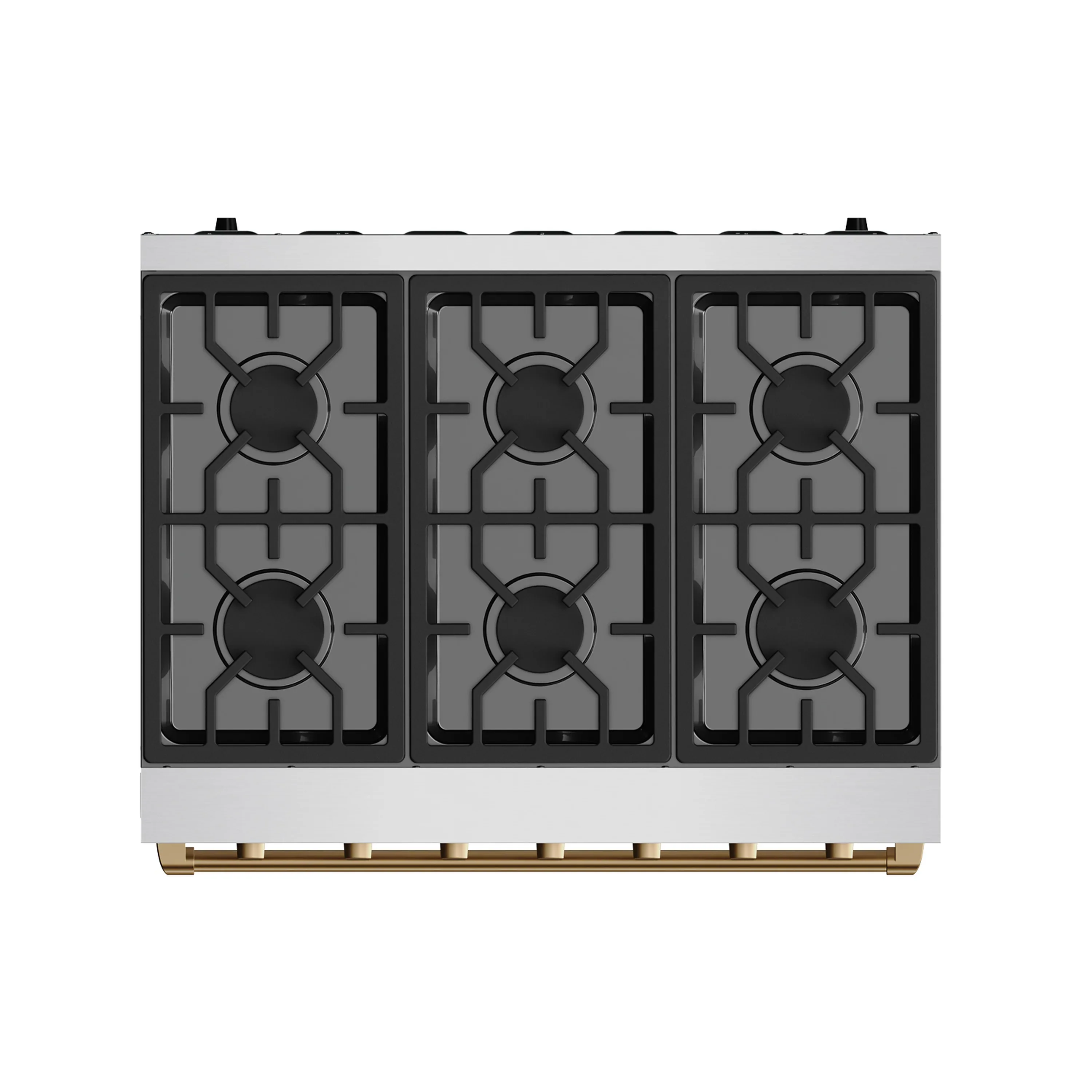Gordon Ramsay by Thor Kitchen 36-inch Professional Natural Gas Range with Precision Knob in Stainless Steel and Bronze Trim (RSG36P-BRZ) - Image 2