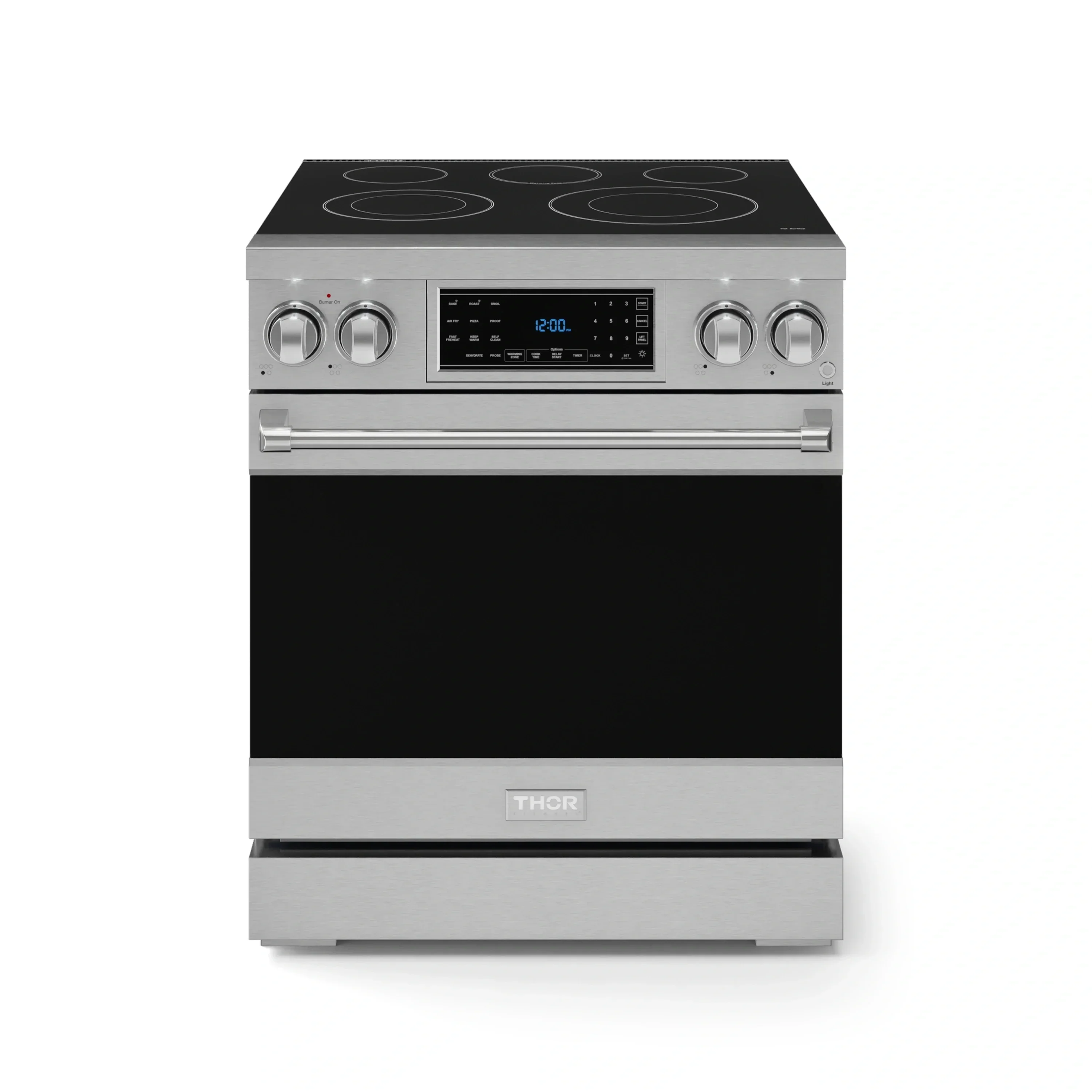 Gordon Ramsay by Thor Kitchen 4-Piece Appliance Package -  30-Inch Electric Range,  Wall Mount Range Hood, 36-Inch French Door Refrigerator, and Dishwasher in Stainless Steel - Image 4