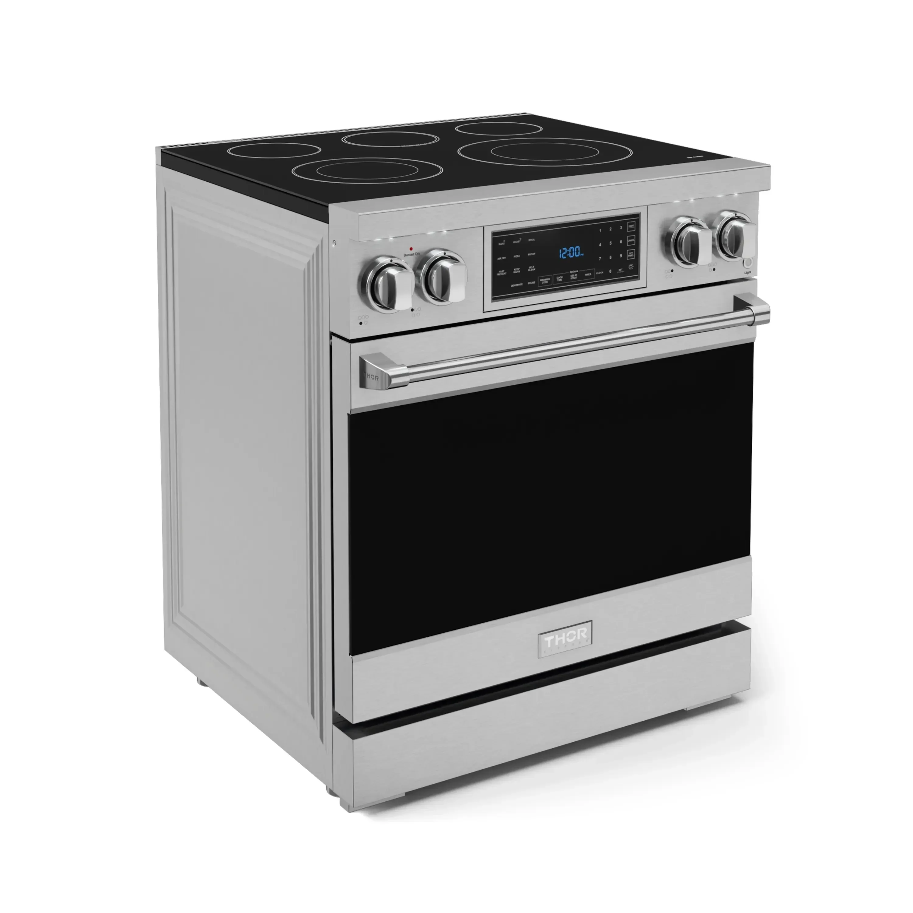 Gordon Ramsay by Thor Kitchen 4-Piece Appliance Package -  30-Inch Electric Range,  Wall Mount Range Hood, 36-Inch French Door Refrigerator, and Dishwasher in Stainless Steel - Image 6