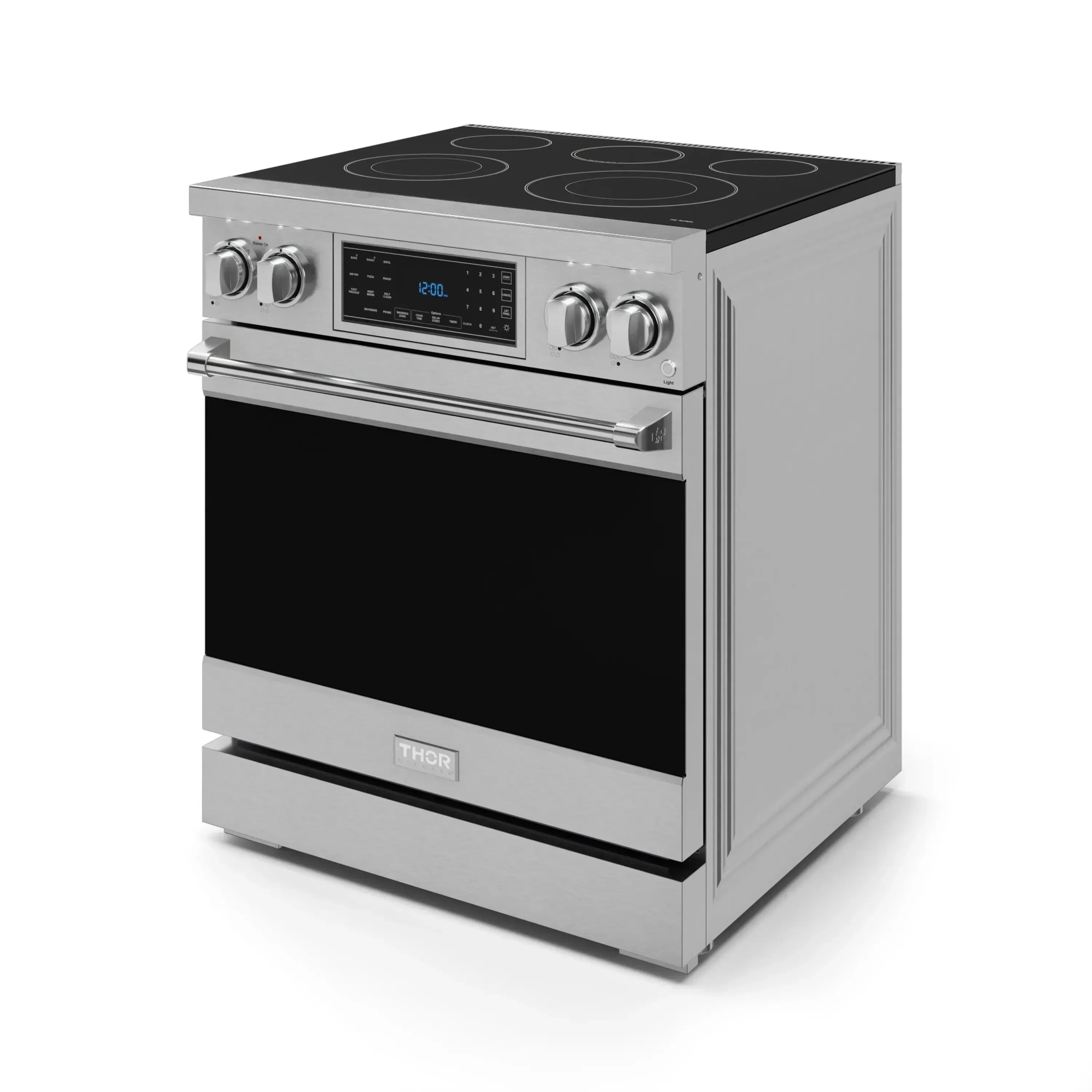 Gordon Ramsay by Thor Kitchen 4-Piece Appliance Package -  30-Inch Electric Range,  Wall Mount Range Hood, 36-Inch French Door Refrigerator, and Dishwasher in Stainless Steel - Image 7