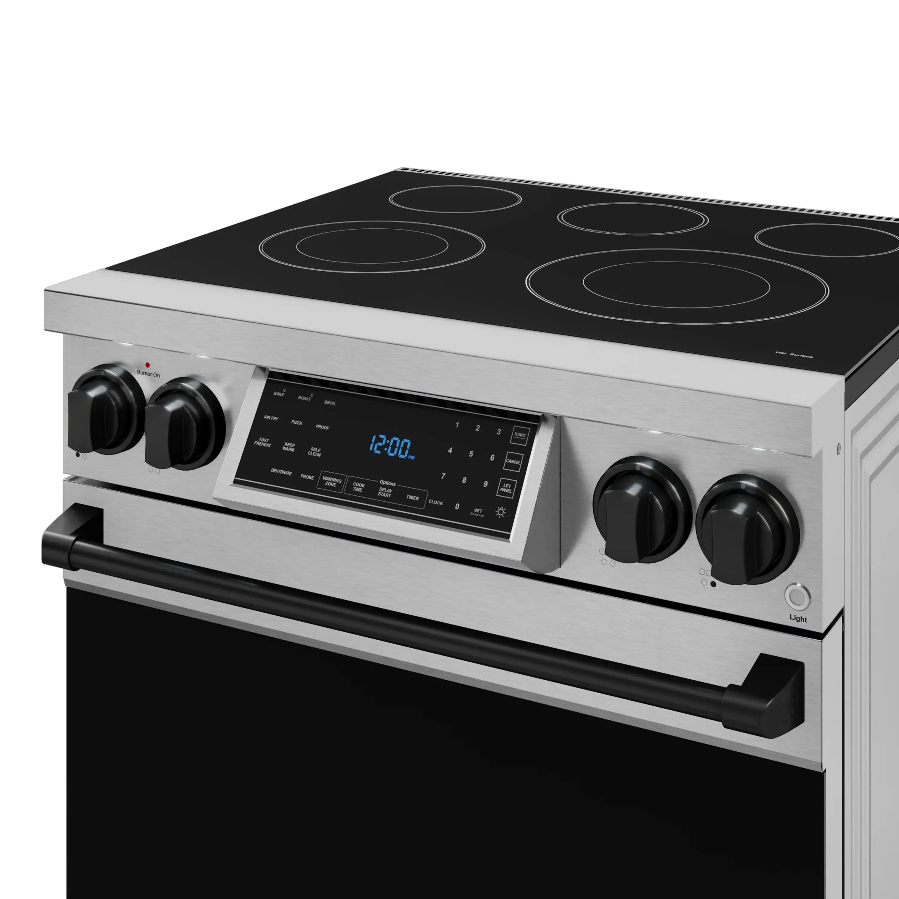 Gordon Ramsay by Thor Kitchen 4-Piece Appliance Package -  30-Inch Electric Range,  Wall Mount Range Hood, 36-Inch French Door Refrigerator, and Dishwasher in Stainless Steel with Black Trim - Image 11