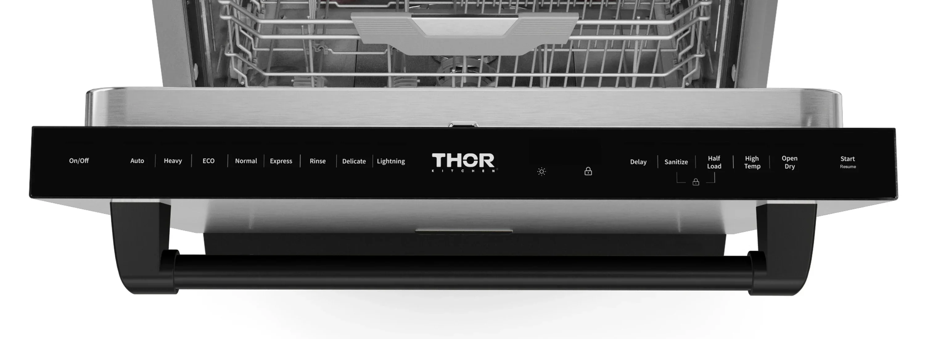 Gordon Ramsay by Thor Kitchen 4-Piece Appliance Package -  30-Inch Electric Range,  Wall Mount Range Hood, 36-Inch French Door Refrigerator, and Dishwasher in Stainless Steel with Black Trim - Image 27