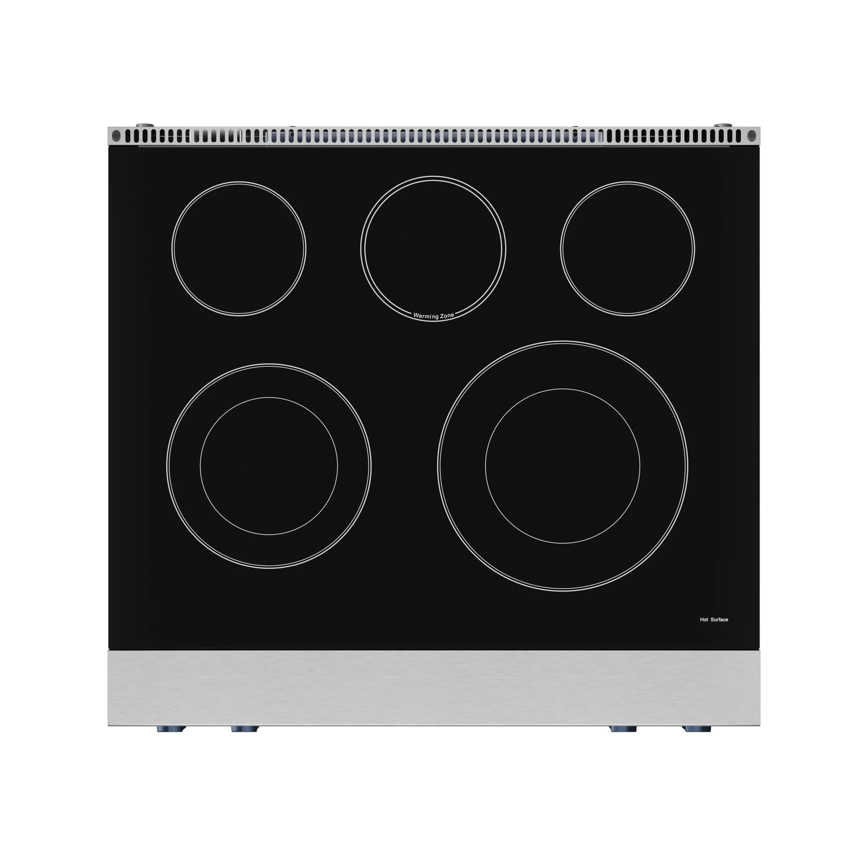 Gordon Ramsay by Thor Kitchen 4-Piece Appliance Package -  30-Inch Electric Range,  Wall Mount Range Hood, 36-Inch French Door Refrigerator, and Dishwasher in Stainless Steel with Blue Trim - Image 10
