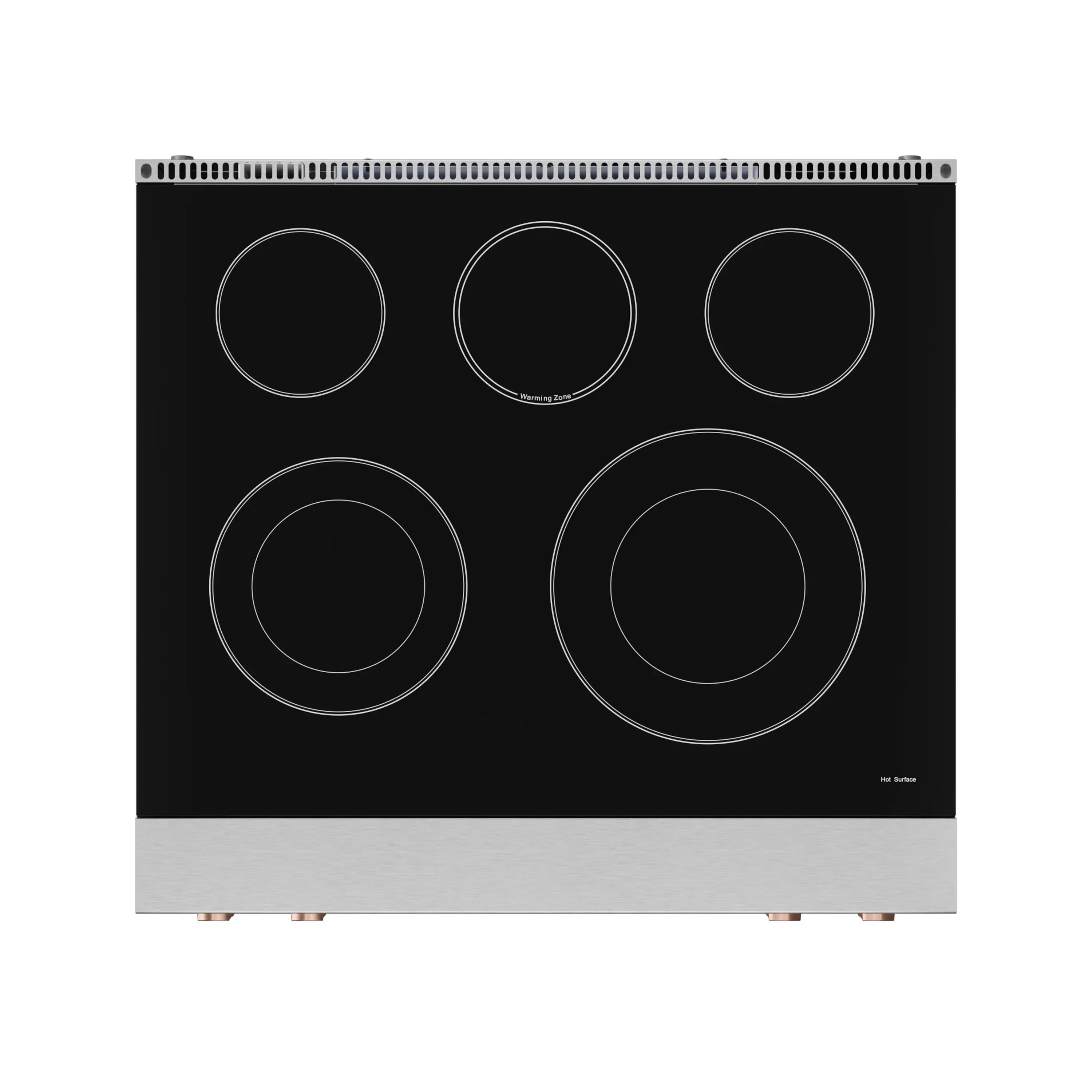 Gordon Ramsay by Thor Kitchen 4-Piece Appliance Package -  30-Inch Electric Range,  Wall Mount Range Hood, 36-Inch French Door Refrigerator, and Dishwasher in Stainless Steel with Rose Gold Trim - Image 10