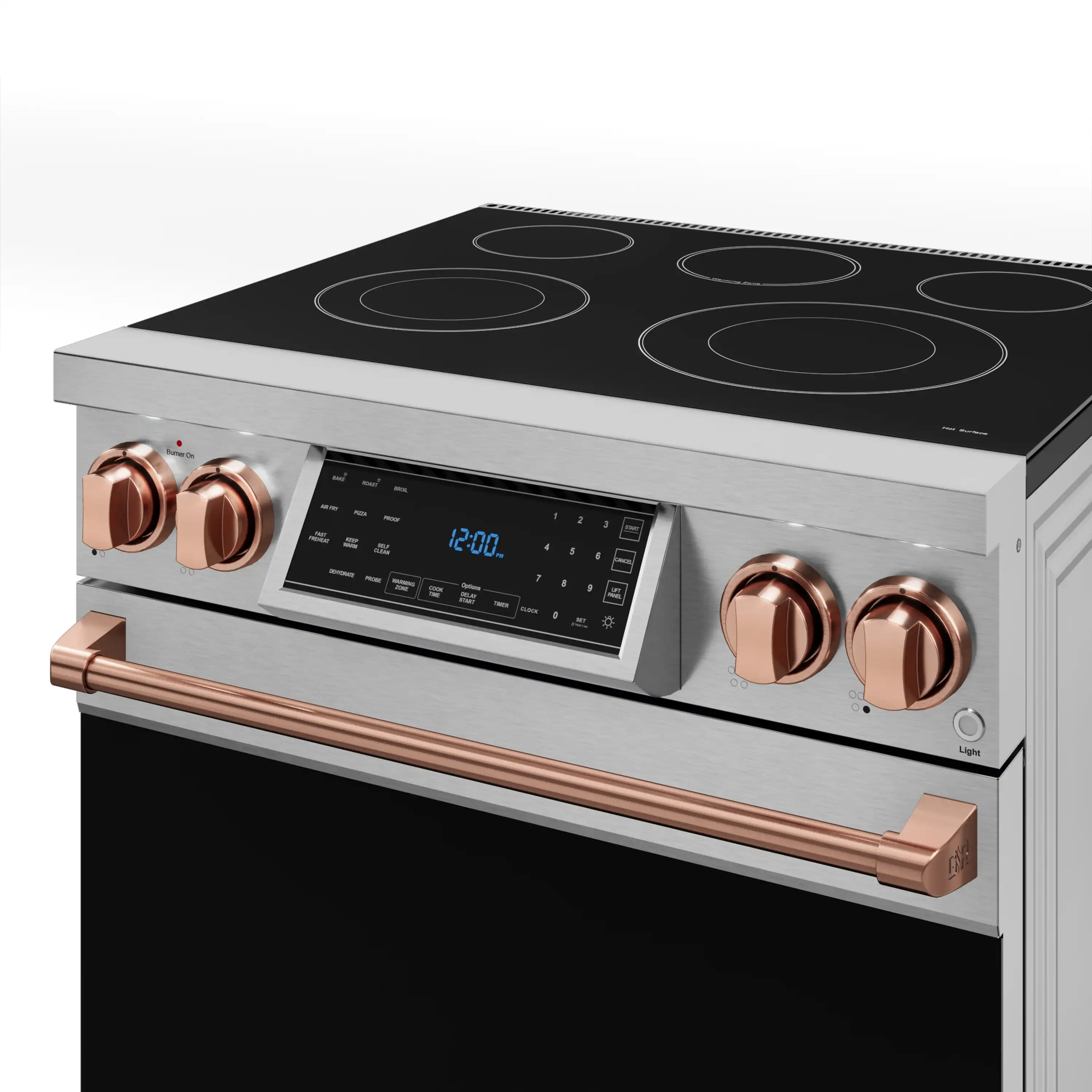 Gordon Ramsay by Thor Kitchen 4-Piece Appliance Package -  30-Inch Electric Range,  Wall Mount Range Hood, 36-Inch French Door Refrigerator, and Dishwasher in Stainless Steel with Rose Gold Trim - Image 11