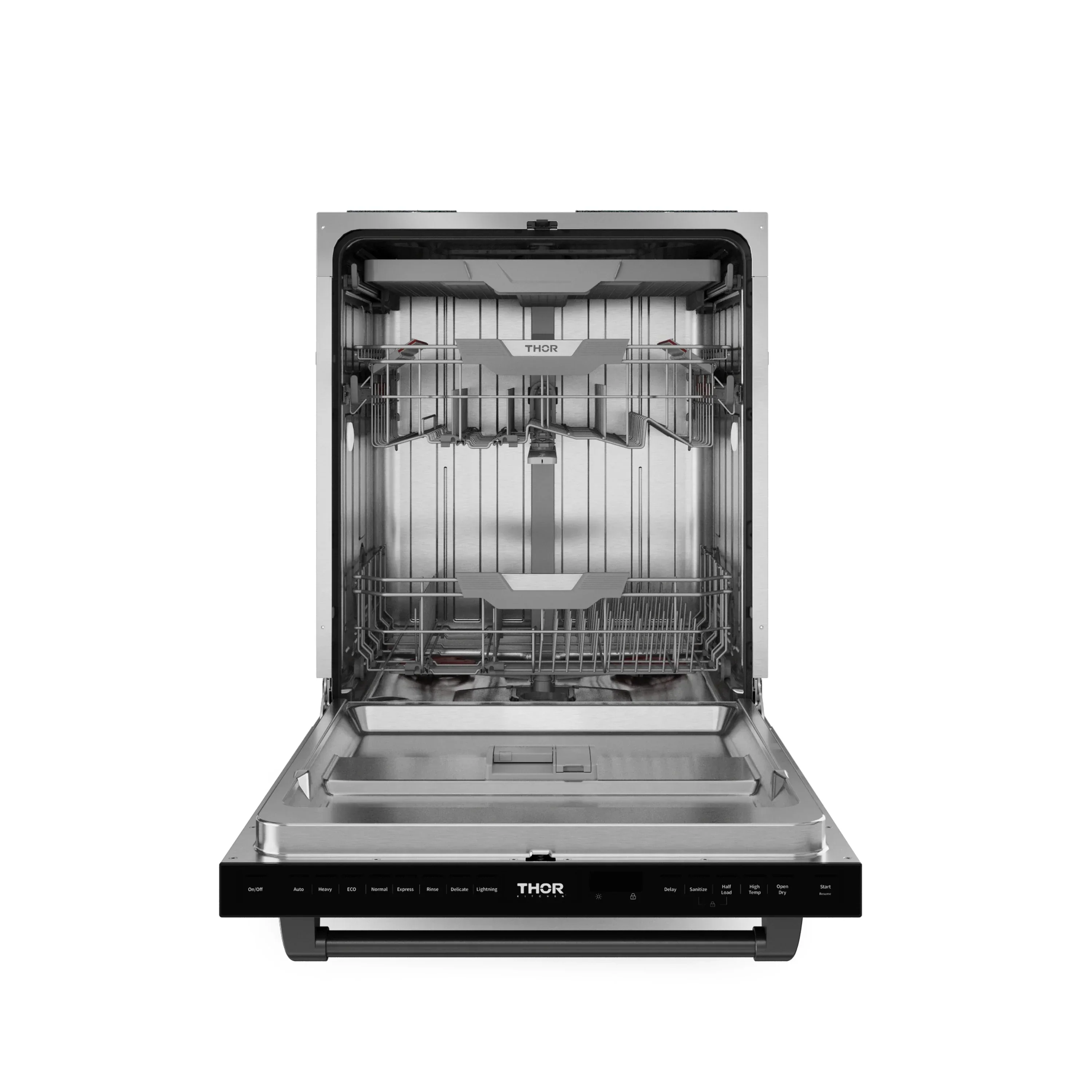Gordon Ramsay by Thor Kitchen 4-Piece Appliance Package -  30-Inch Electric Range,  Wall Mount Range Hood, 36-Inch French Door Refrigerator, and Dishwasher in Black - Image 24
