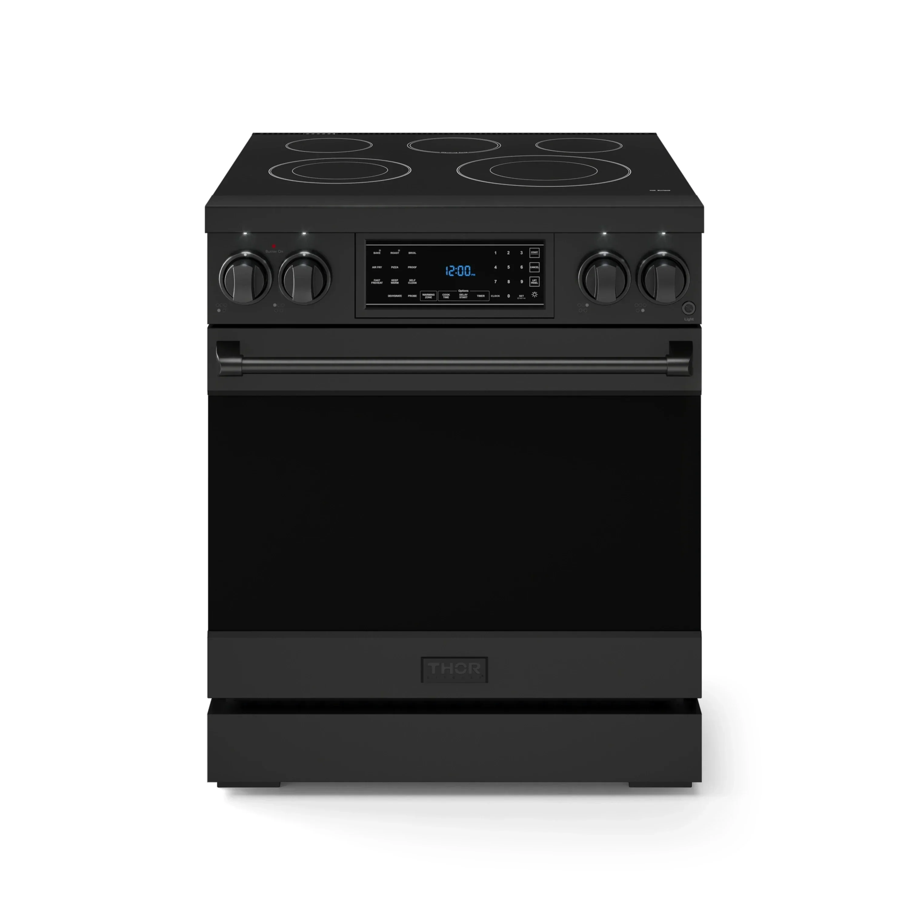 Gordon Ramsay by Thor Kitchen 4-Piece Appliance Package -  30-Inch Electric Range,  Wall Mount Range Hood, 36-Inch French Door Refrigerator, and Dishwasher in Black - Image 4