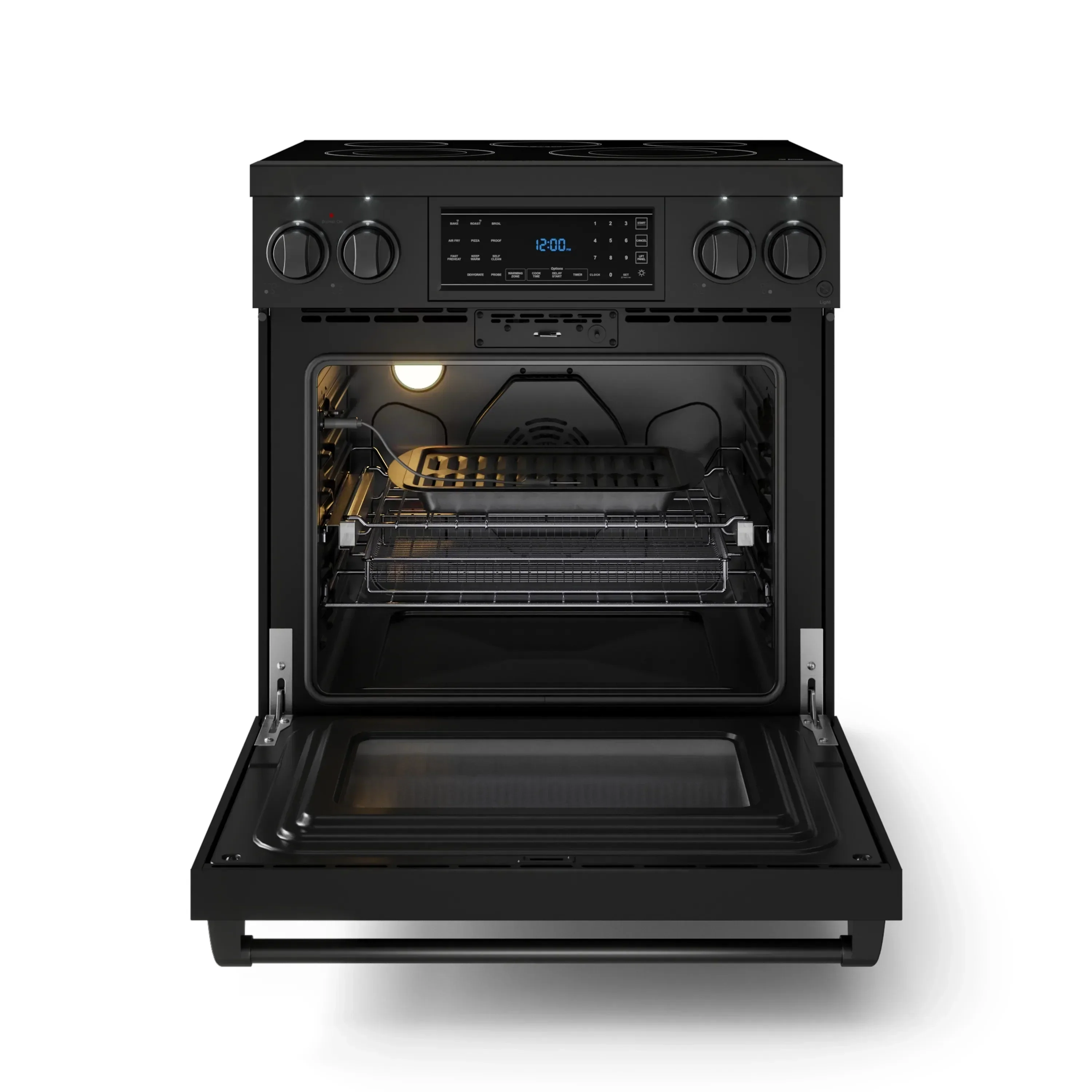 Gordon Ramsay by Thor Kitchen 4-Piece Appliance Package -  30-Inch Electric Range,  Wall Mount Range Hood, 36-Inch French Door Refrigerator, and Dishwasher in Black - Image 8