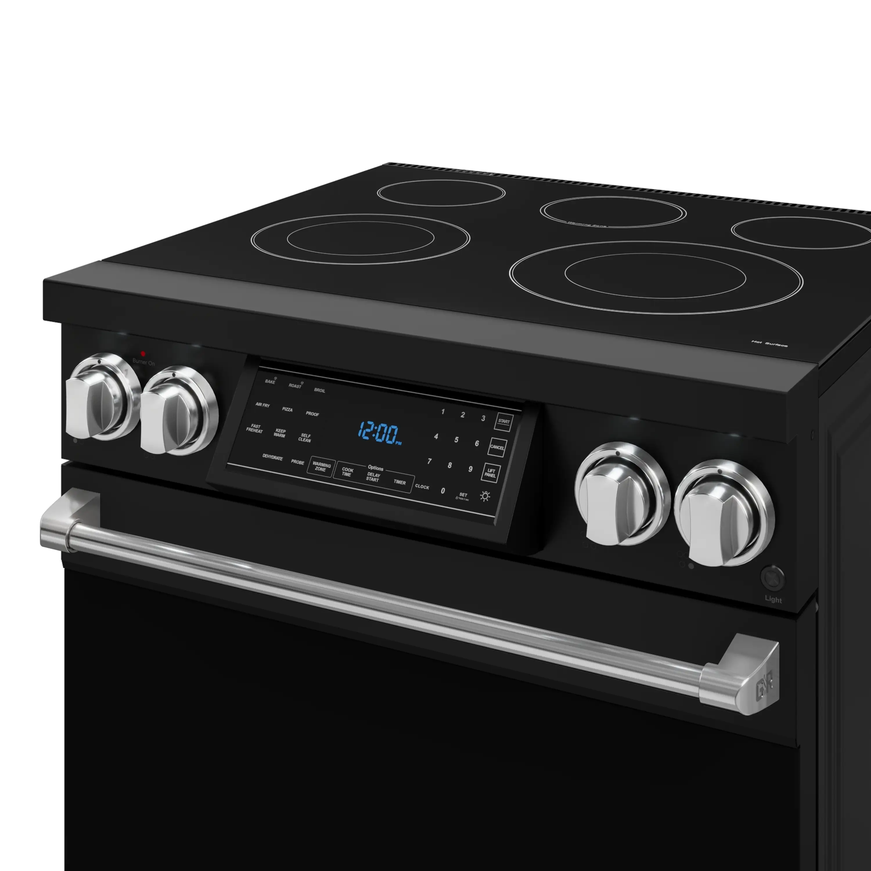 Gordon Ramsay by Thor Kitchen 4-Piece Appliance Package -  30-Inch Electric Range,  Wall Mount Range Hood, 36-Inch French Door Refrigerator, and Dishwasher in Black with Stainless Steel Trim - Image 11