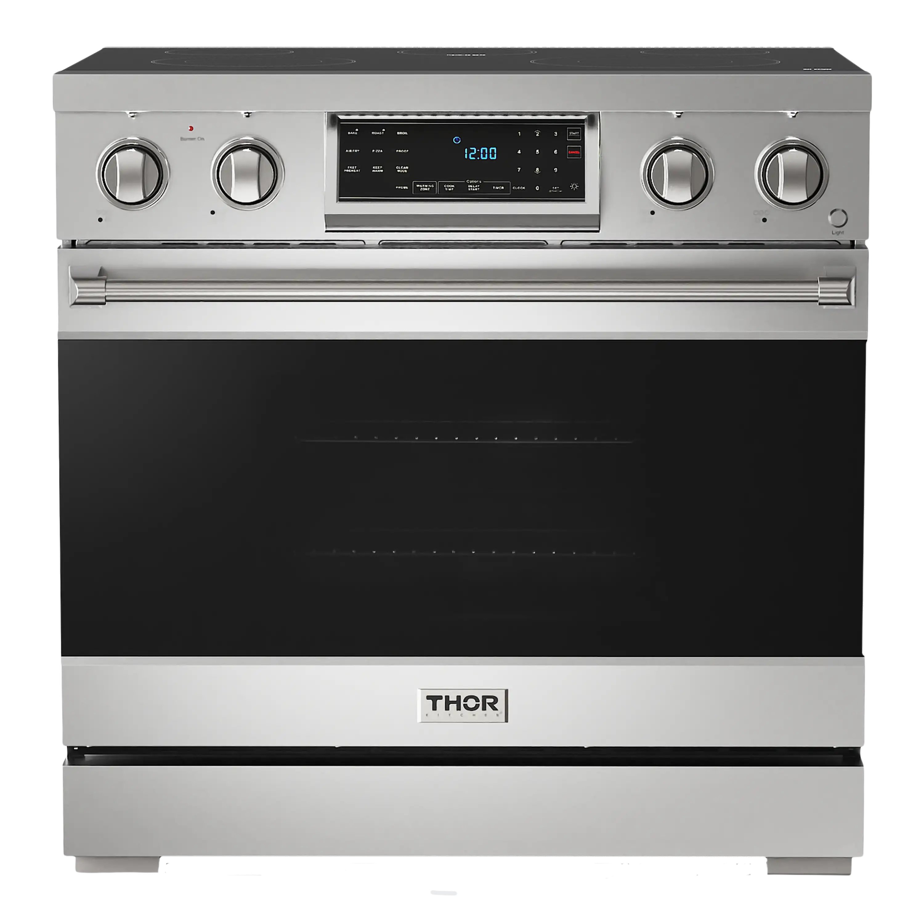Gordon Ramsay by Thor Kitchen 4-Piece Appliance Package -  36-Inch Electric Range, Wall Mount Range Hood, 36-Inch French Door Refrigerator, and Dishwasher in Stainless Steel - Image 4