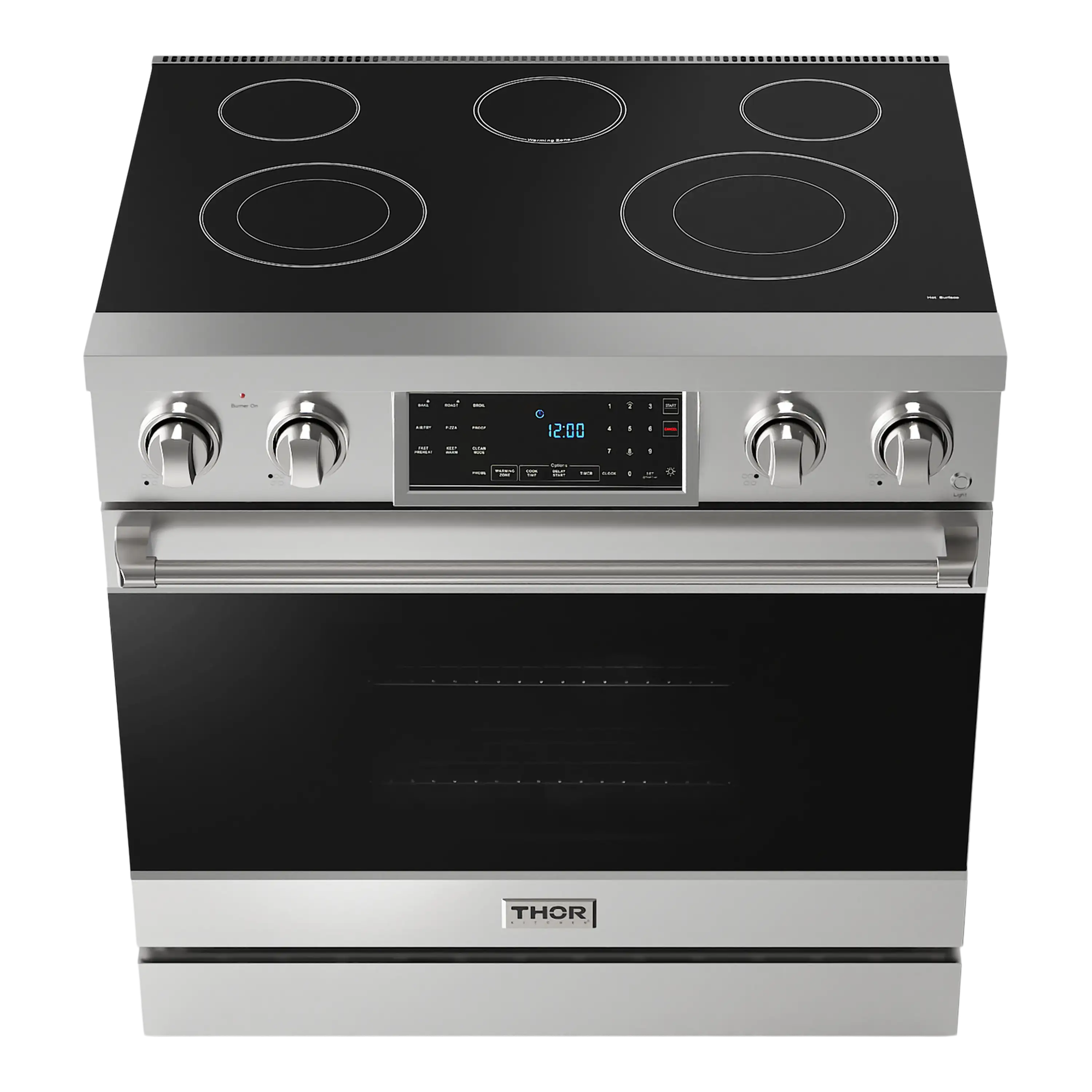 Gordon Ramsay by Thor Kitchen 4-Piece Appliance Package -  36-Inch Electric Range, Wall Mount Range Hood, 36-Inch French Door Refrigerator, and Dishwasher in Stainless Steel - Image 5