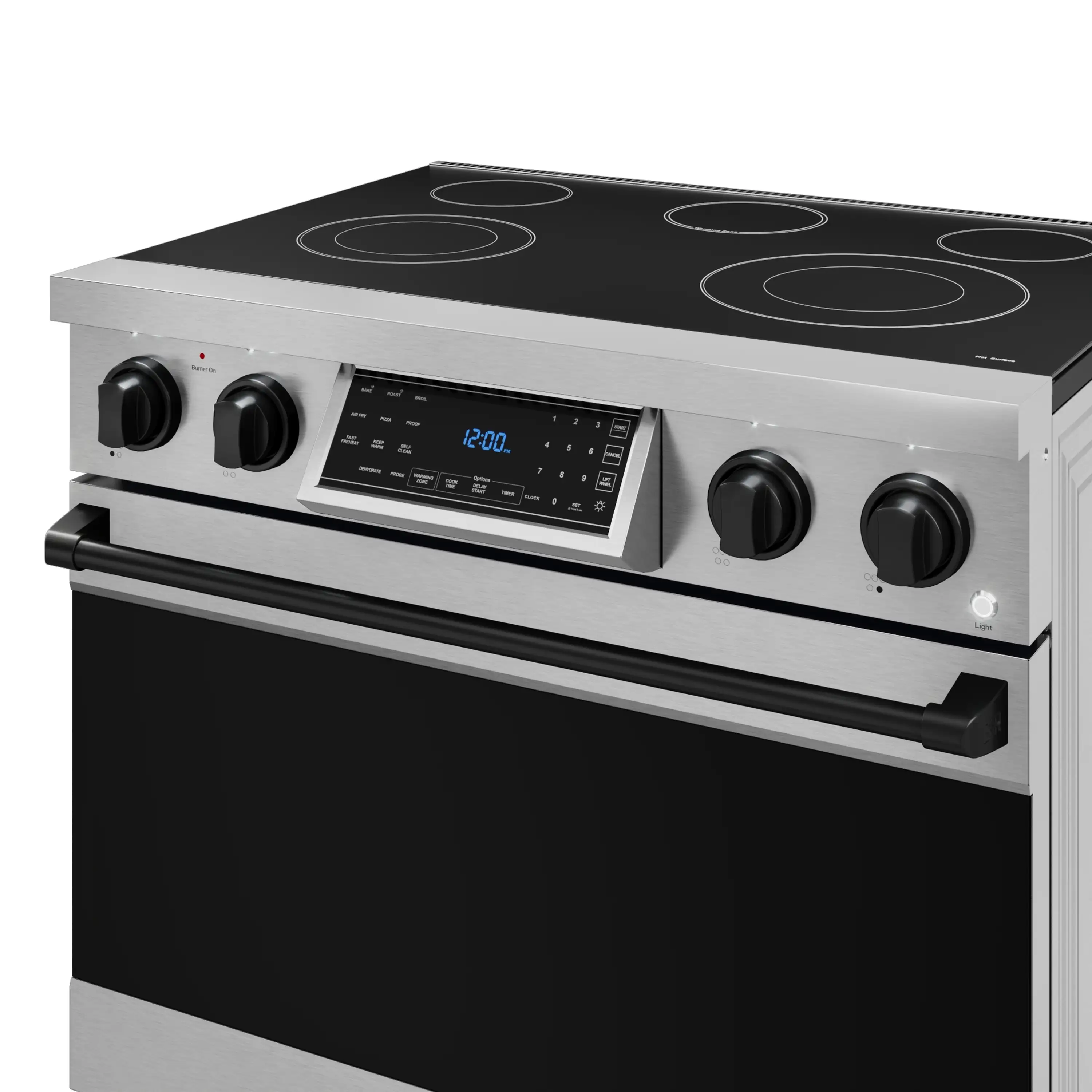 Gordon Ramsay by Thor Kitchen 4-Piece Appliance Package -  36-Inch Electric Range, Wall Mount Range Hood, 36-Inch French Door Refrigerator, and Dishwasher in Stainless Steel with Black Trim - Image 11
