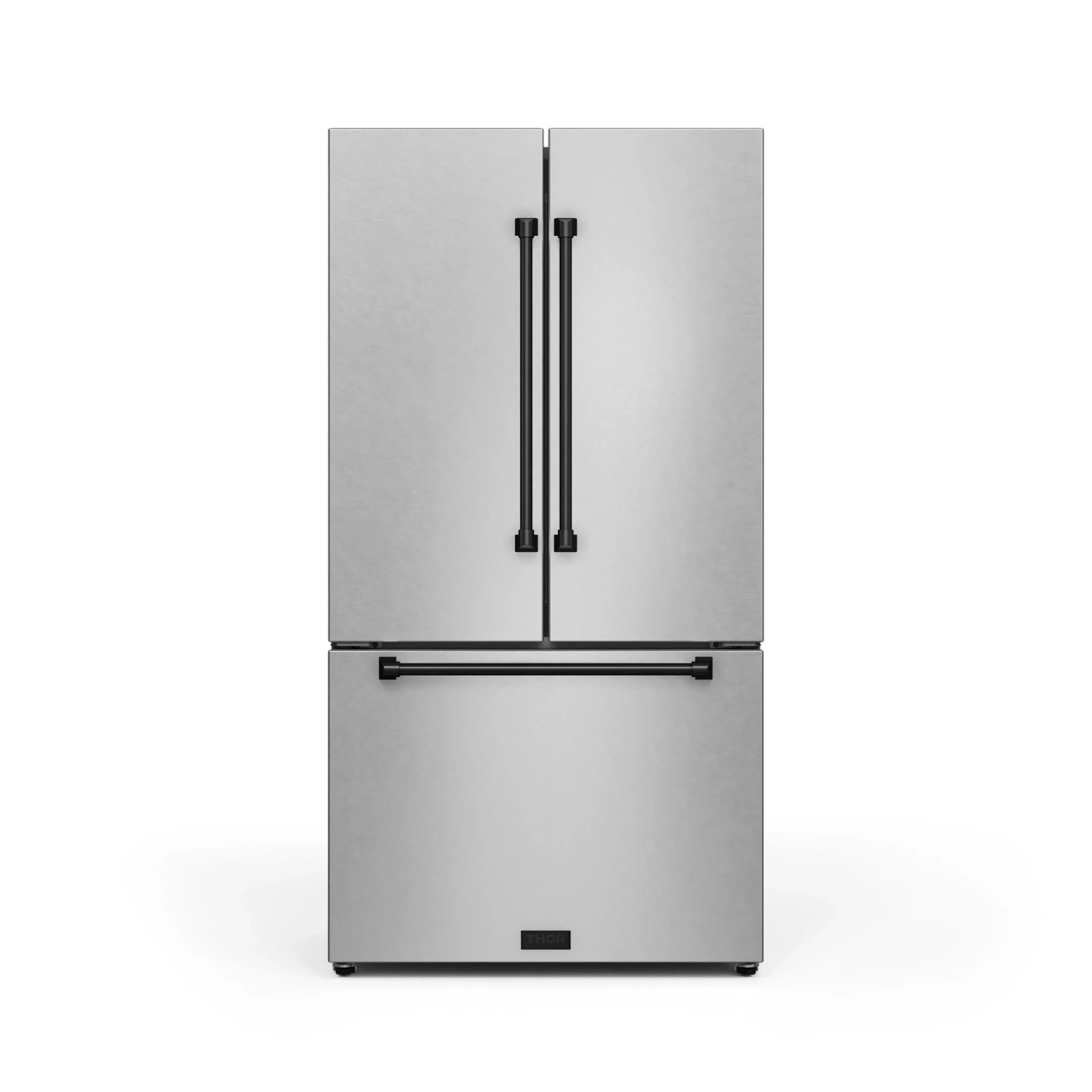 Gordon Ramsay by Thor Kitchen 4-Piece Appliance Package -  36-Inch Electric Range, Wall Mount Range Hood, 36-Inch French Door Refrigerator, and Dishwasher in Stainless Steel with Black Trim - Image 15