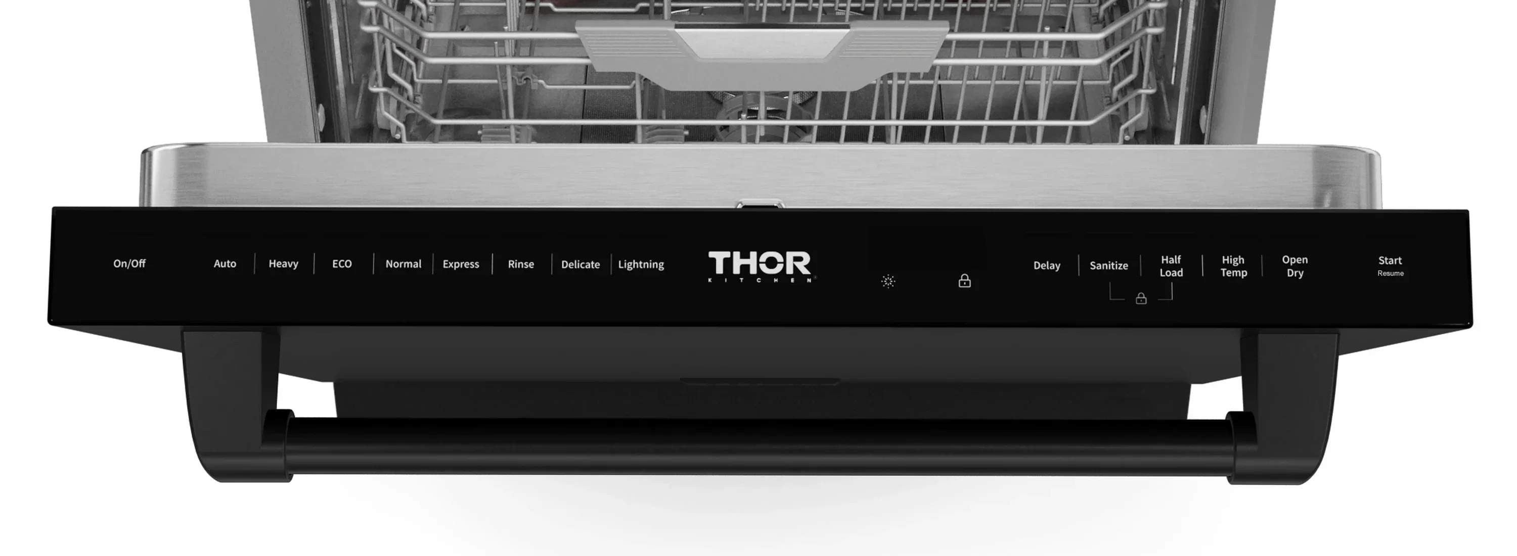 Gordon Ramsay by Thor Kitchen 4-Piece Appliance Package -  36-Inch Electric Range, Wall Mount Range Hood, 36-Inch French Door Refrigerator, and Dishwasher in Black - Image 29