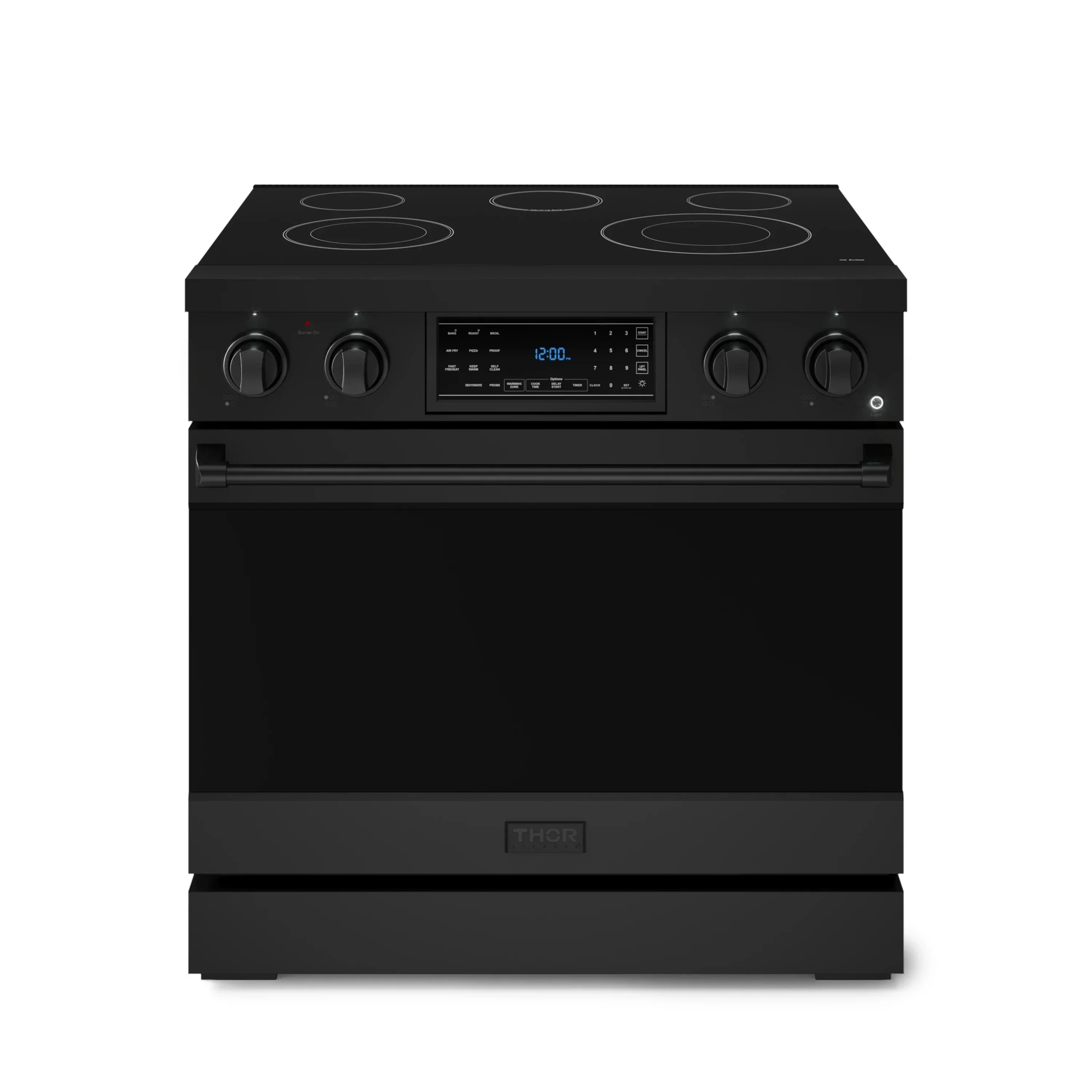 Gordon Ramsay by Thor Kitchen 4-Piece Appliance Package -  36-Inch Electric Range, Wall Mount Range Hood, 36-Inch French Door Refrigerator, and Dishwasher in Black - Image 4