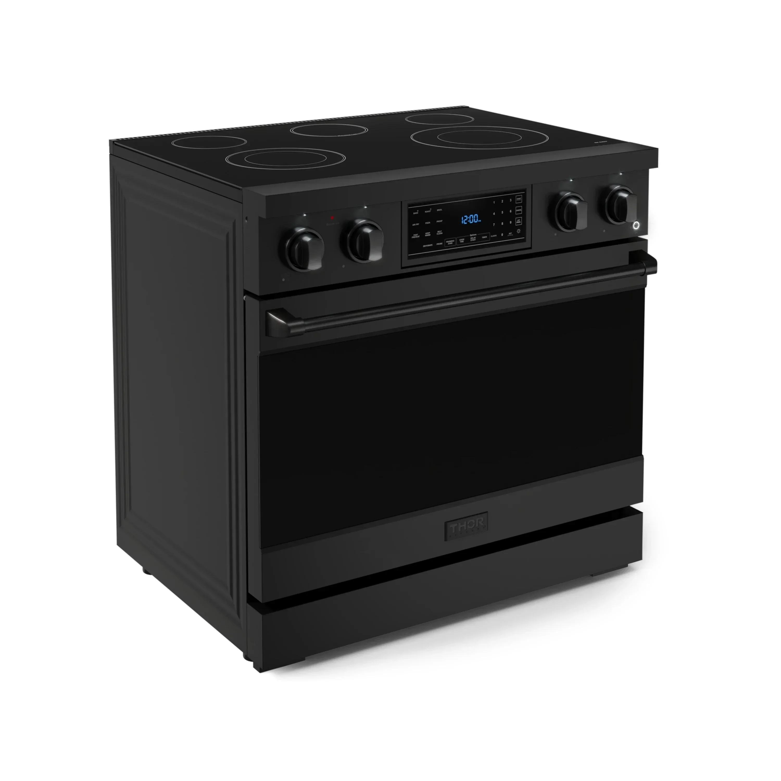 Gordon Ramsay by Thor Kitchen 4-Piece Appliance Package -  36-Inch Electric Range, Wall Mount Range Hood, 36-Inch French Door Refrigerator, and Dishwasher in Black - Image 6