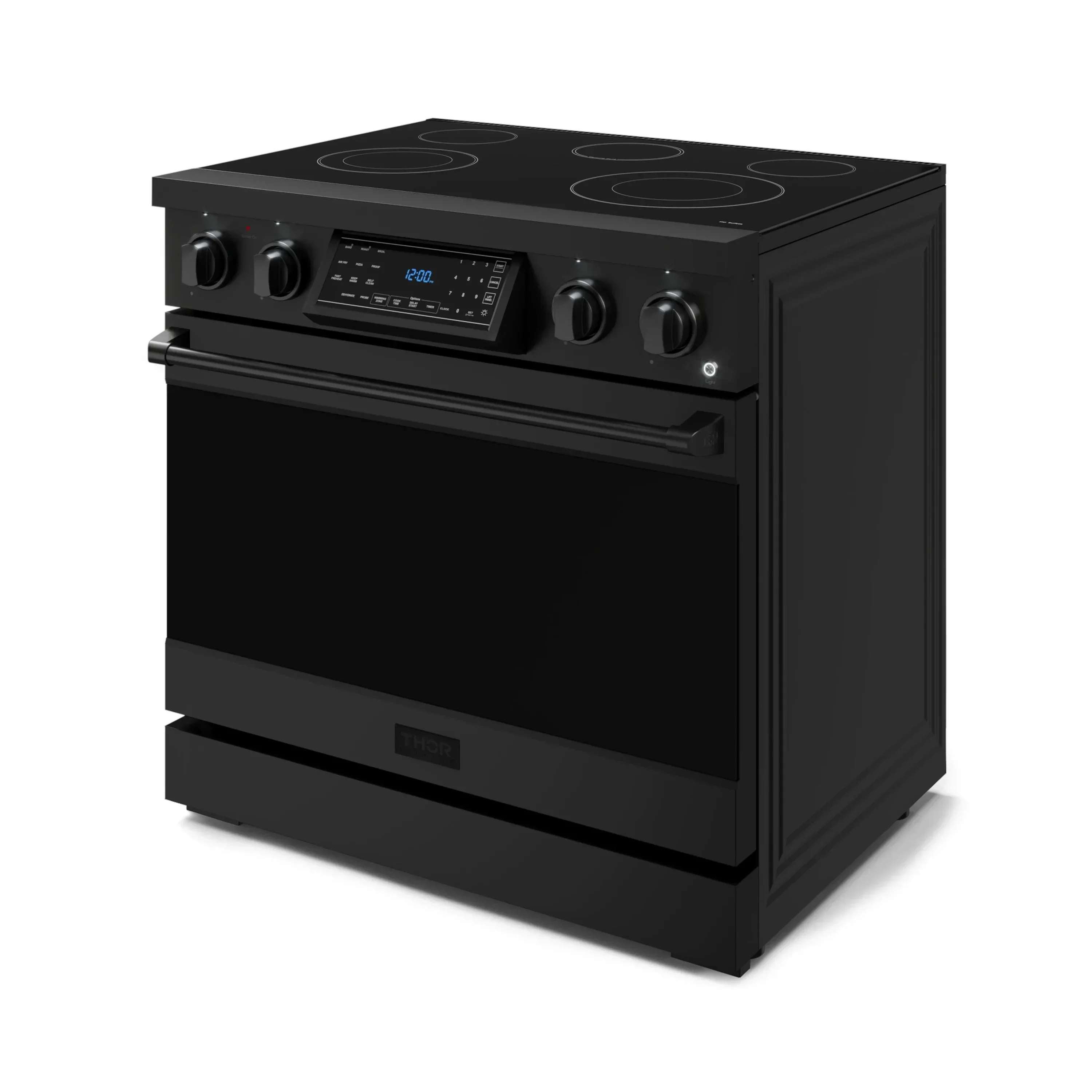 Gordon Ramsay by Thor Kitchen 4-Piece Appliance Package -  36-Inch Electric Range, Wall Mount Range Hood, 36-Inch French Door Refrigerator, and Dishwasher in Black - Image 7