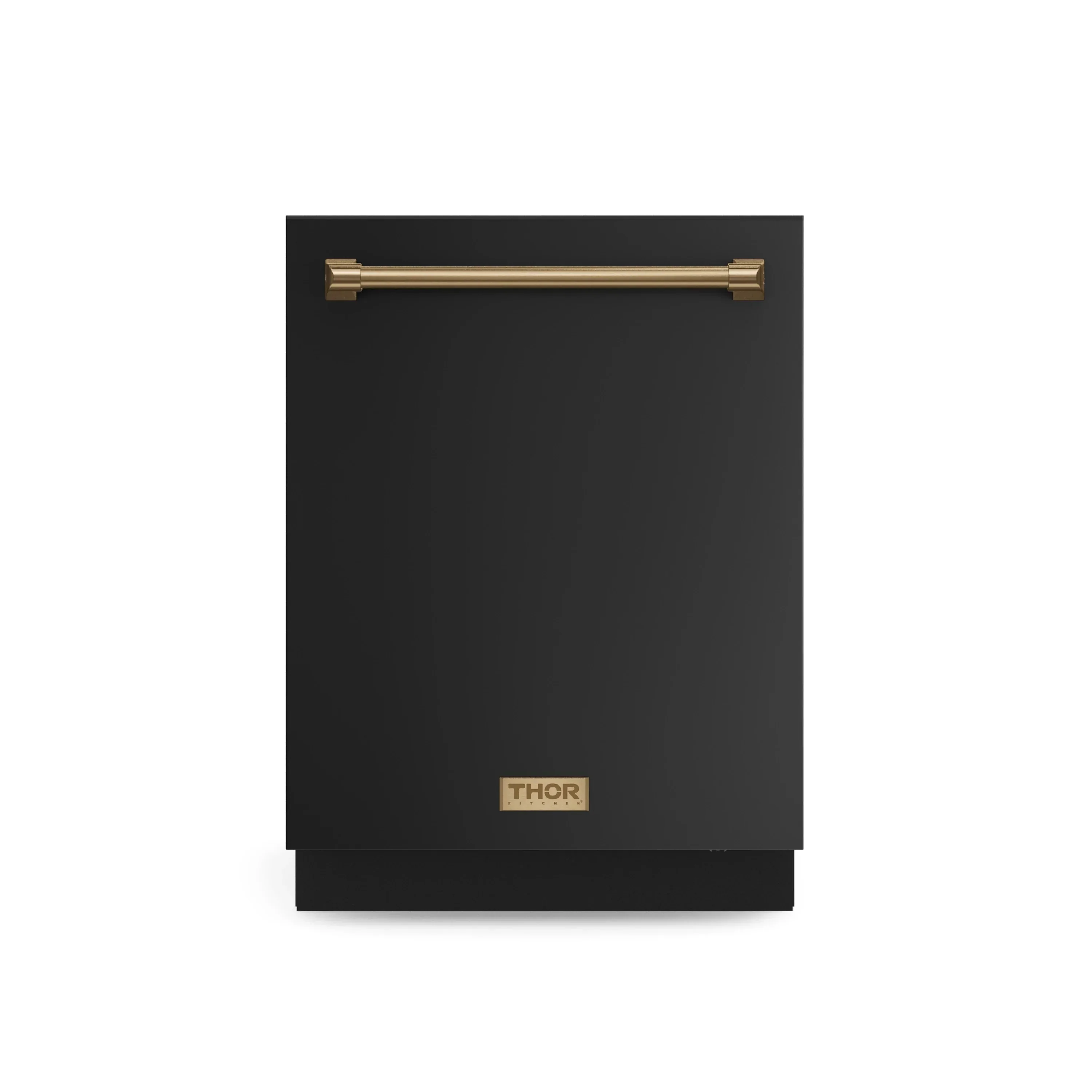 Gordon Ramsay by Thor Kitchen 4-Piece Appliance Package -  36-Inch Electric Range, Wall Mount Range Hood, 36-Inch French Door Refrigerator, and Dishwasher in Black with Bronze Trim - Image 26