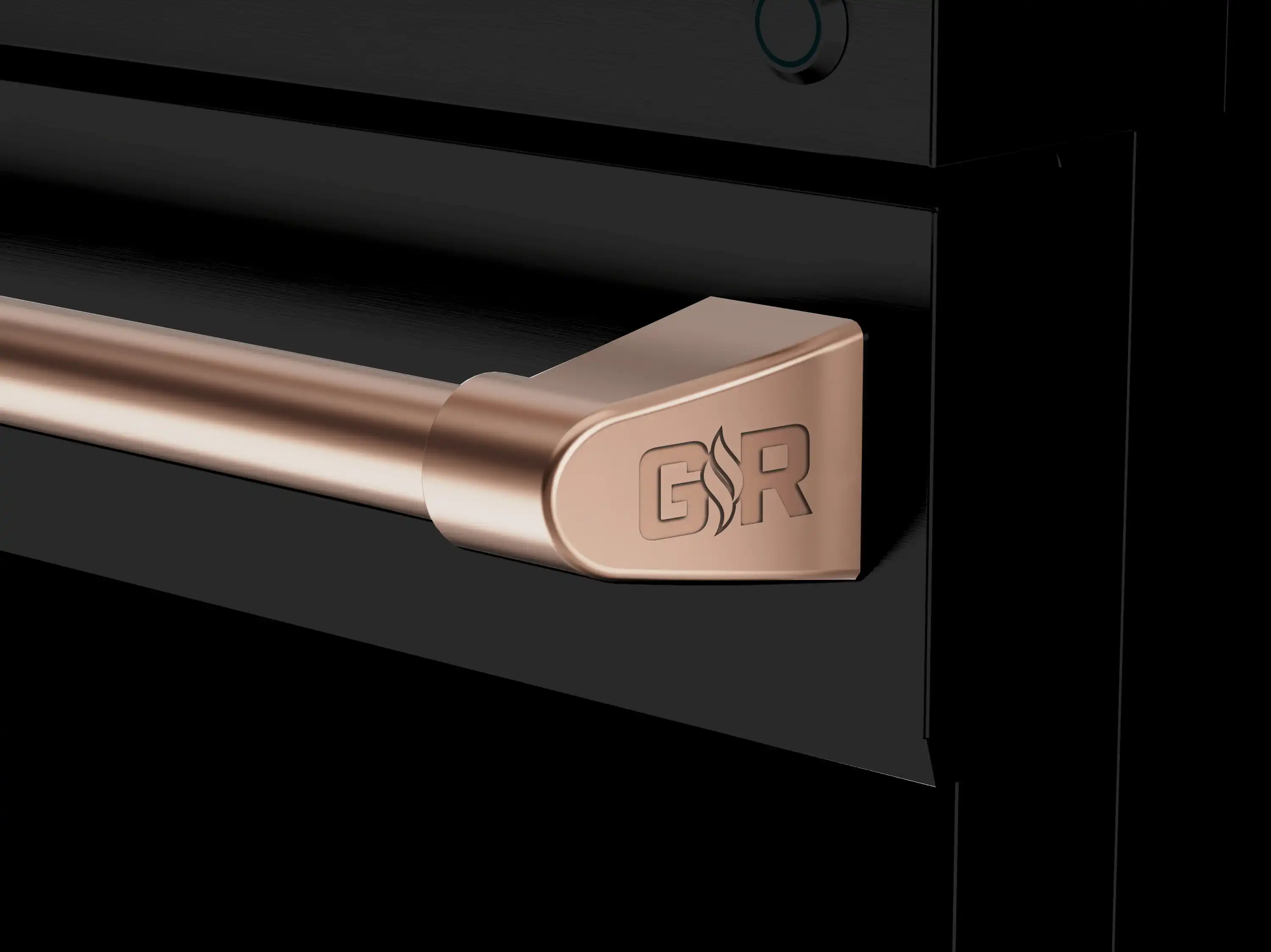 Gordon Ramsay by Thor Kitchen 4-Piece Appliance Package -  36-Inch Electric Range, Wall Mount Range Hood, 36-Inch French Door Refrigerator, and Dishwasher in Black with Rose Gold Trim - Image 13