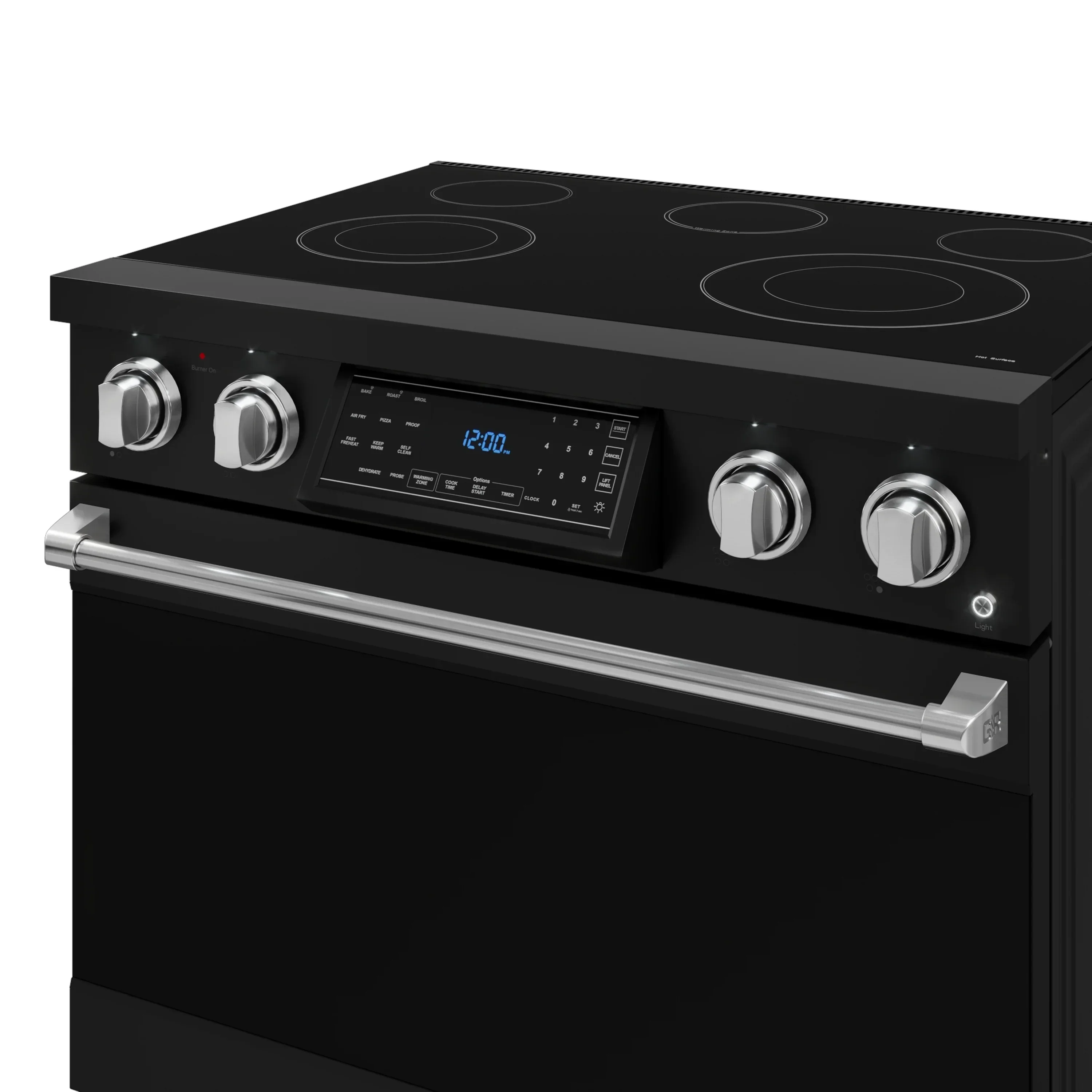 Gordon Ramsay by Thor Kitchen 4-Piece Appliance Package -  36-Inch Electric Range, Wall Mount Range Hood, 36-Inch French Door Refrigerator, and Dishwasher in Black with Bronze Trim - Image 11