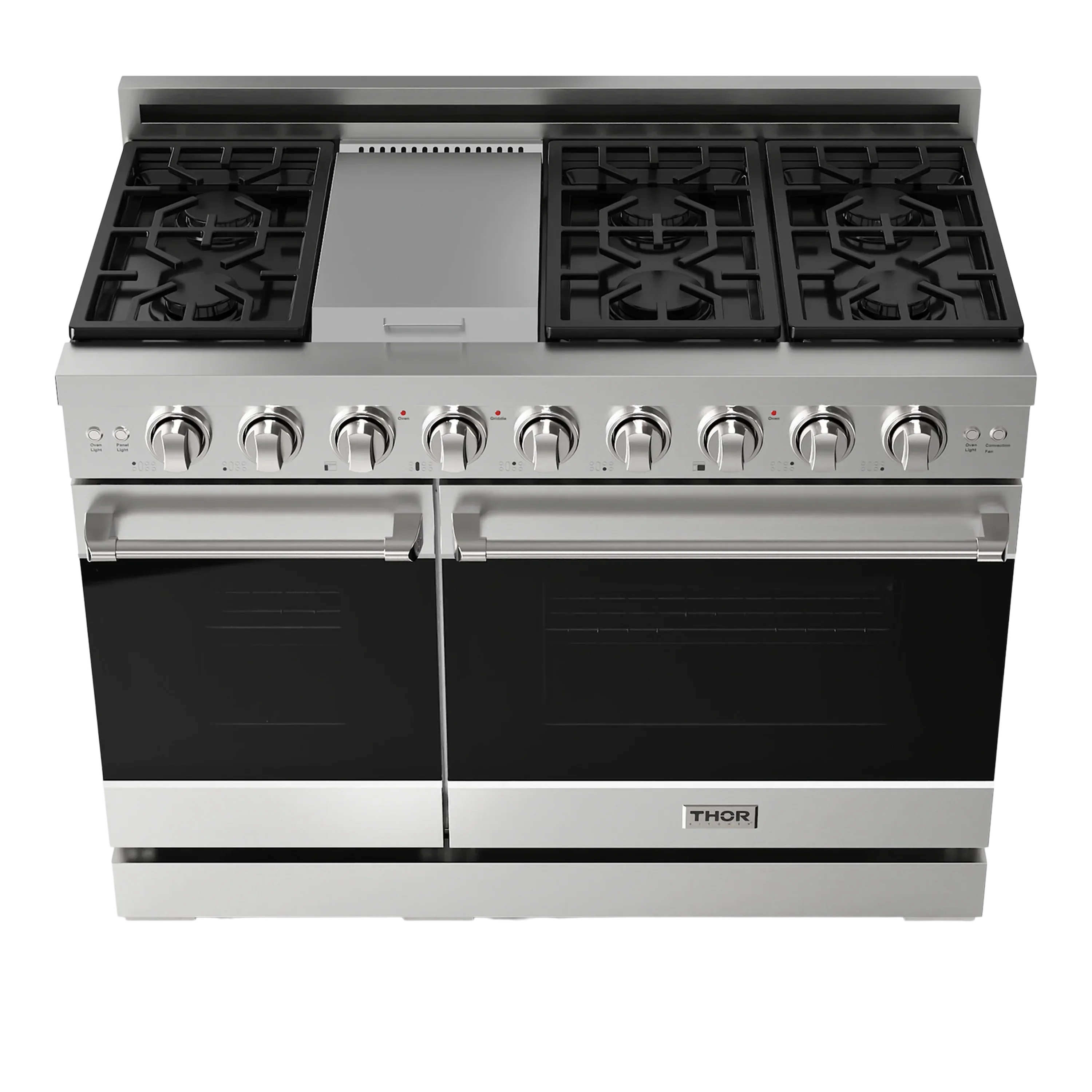 Gordon Ramsay by Thor Kitchen 4-Piece Appliance Package -  48-Inch Natural Gas Range, Wall Mount Range Hood, 36-Inch French Door Refrigerator, and Dishwasher in Stainless Steel - Image 7