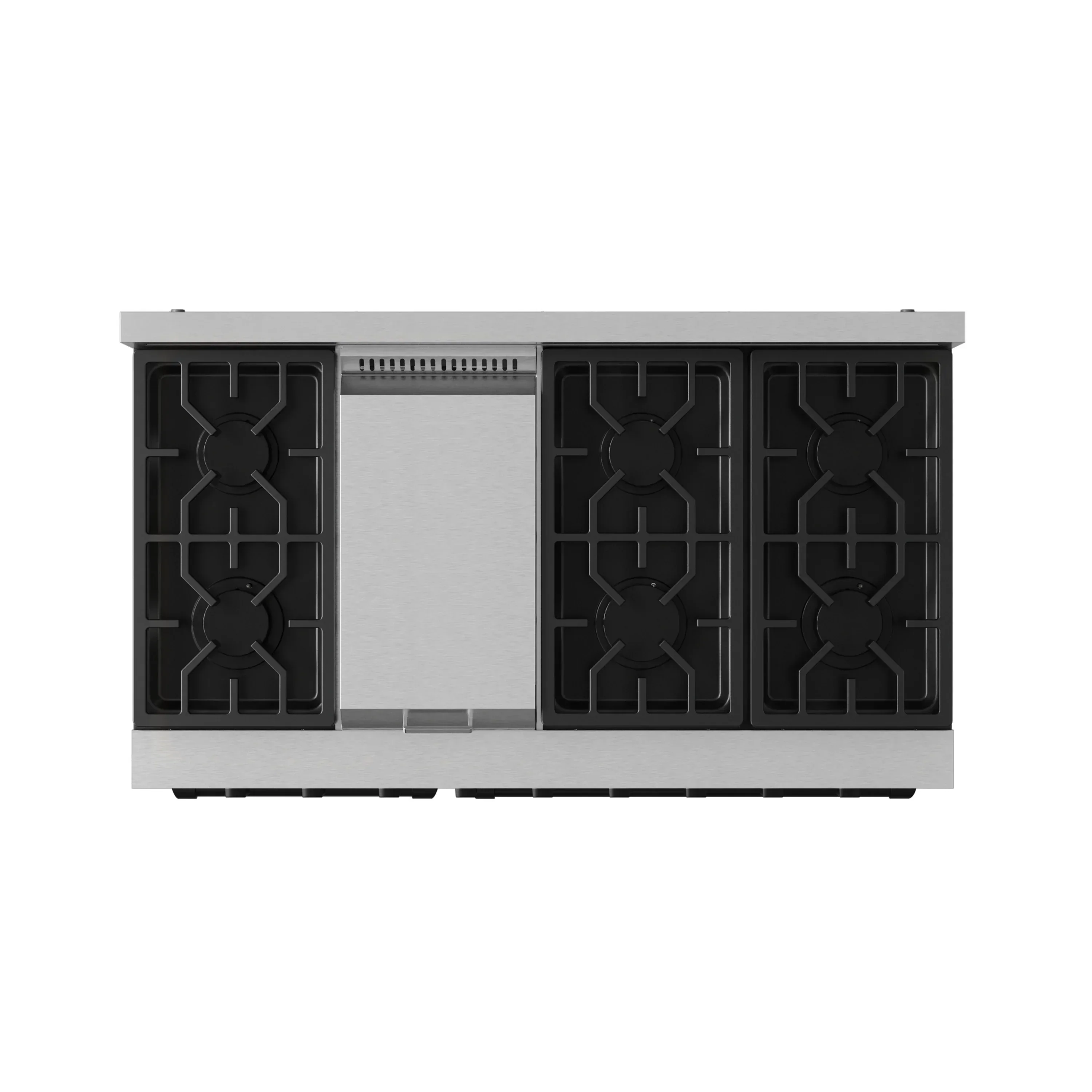Gordon Ramsay by Thor Kitchen 4-Piece Appliance Package -  48-Inch Natural Gas Range, Wall Mount Range Hood, 36-Inch French Door Refrigerator, and Dishwasher in Stainless Steel with Black Trim - Image 10
