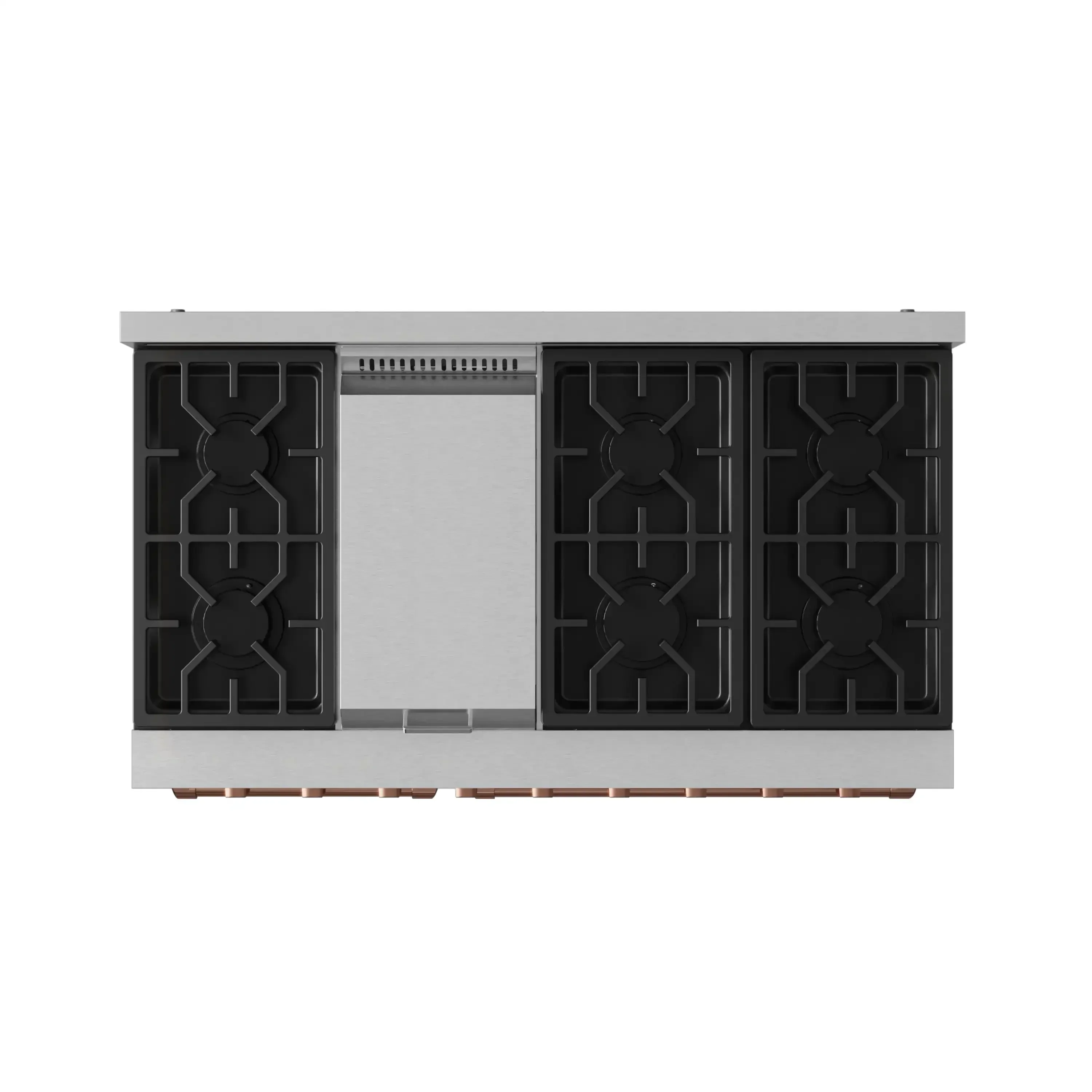 Gordon Ramsay by Thor Kitchen 4-Piece Appliance Package -  48-Inch Natural Gas Range, Wall Mount Range Hood, 36-Inch French Door Refrigerator, and Dishwasher in Stainless Steel with Rose Gold Trim - Image 14
