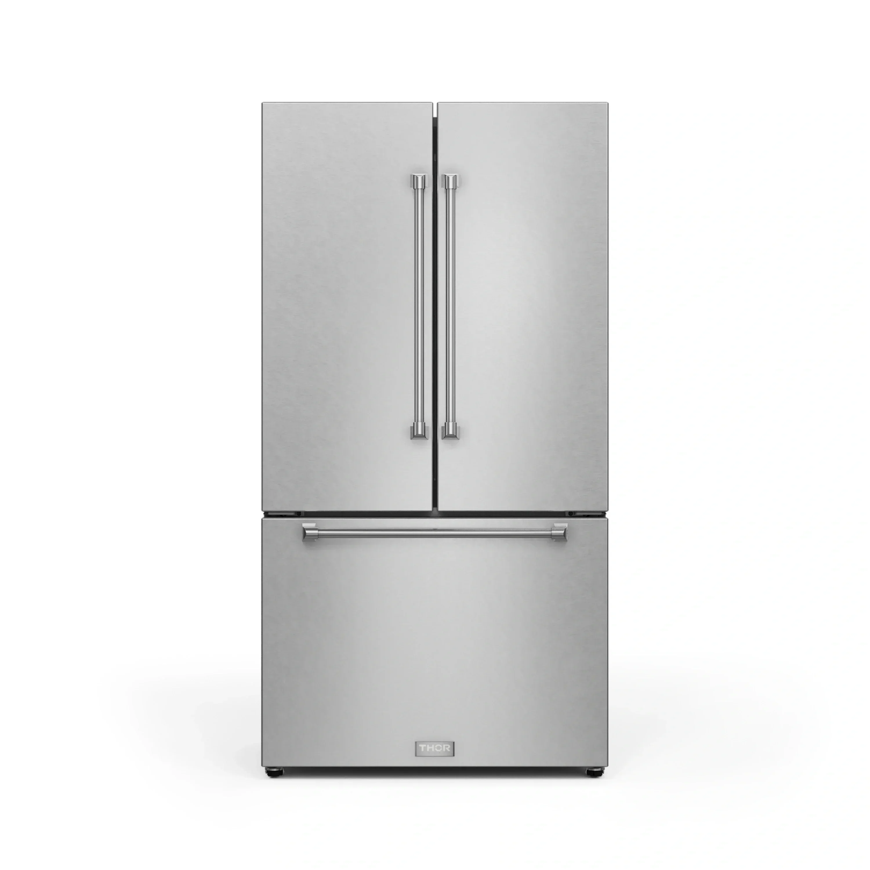 Gordon Ramsay by Thor Kitchen 4-Piece Appliance Package -  48-Inch Propane Gas Range, Wall Mount Range Hood, 36-Inch French Door Refrigerator, and Dishwasher in Stainless Steel - Image 11