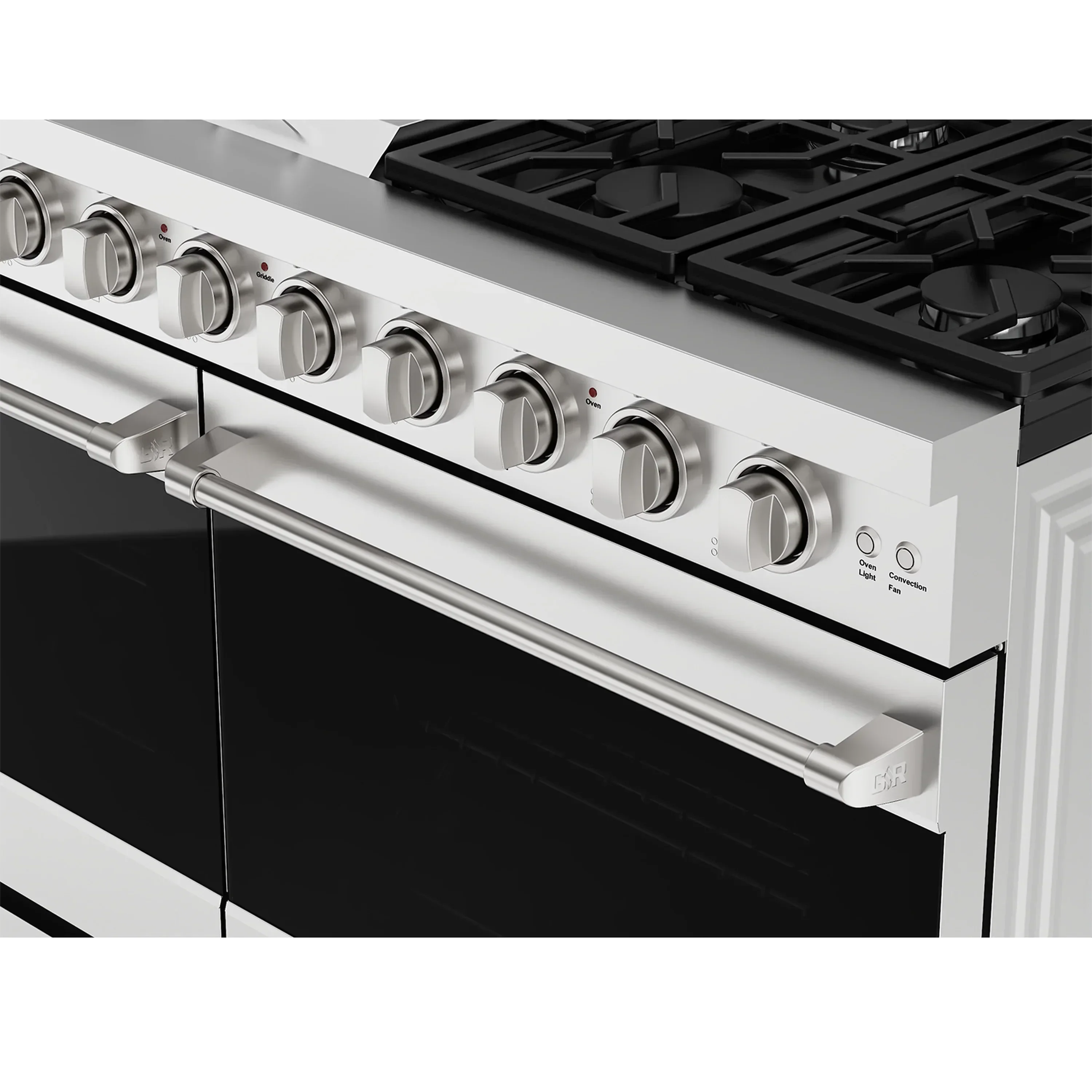 Gordon Ramsay by Thor Kitchen 4-Piece Appliance Package -  48-Inch Propane Gas Range, Wall Mount Range Hood, 36-Inch French Door Refrigerator, and Dishwasher in Stainless Steel - Image 9