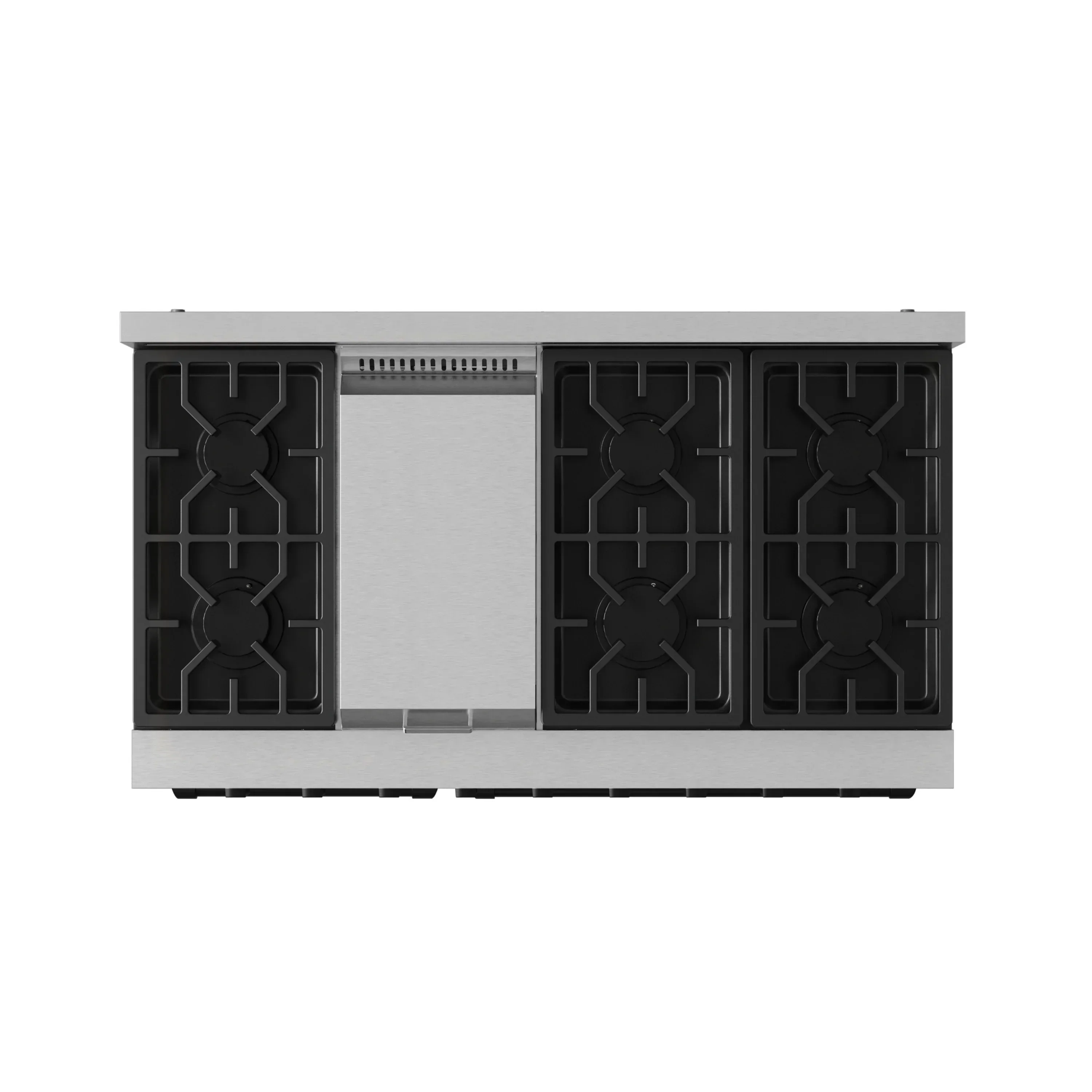 Gordon Ramsay by Thor Kitchen 4-Piece Appliance Package -  48-Inch Propane Gas Range, Wall Mount Range Hood, 36-Inch French Door Refrigerator, and Dishwasher in Stainless Steel with Black Trim - Image 10