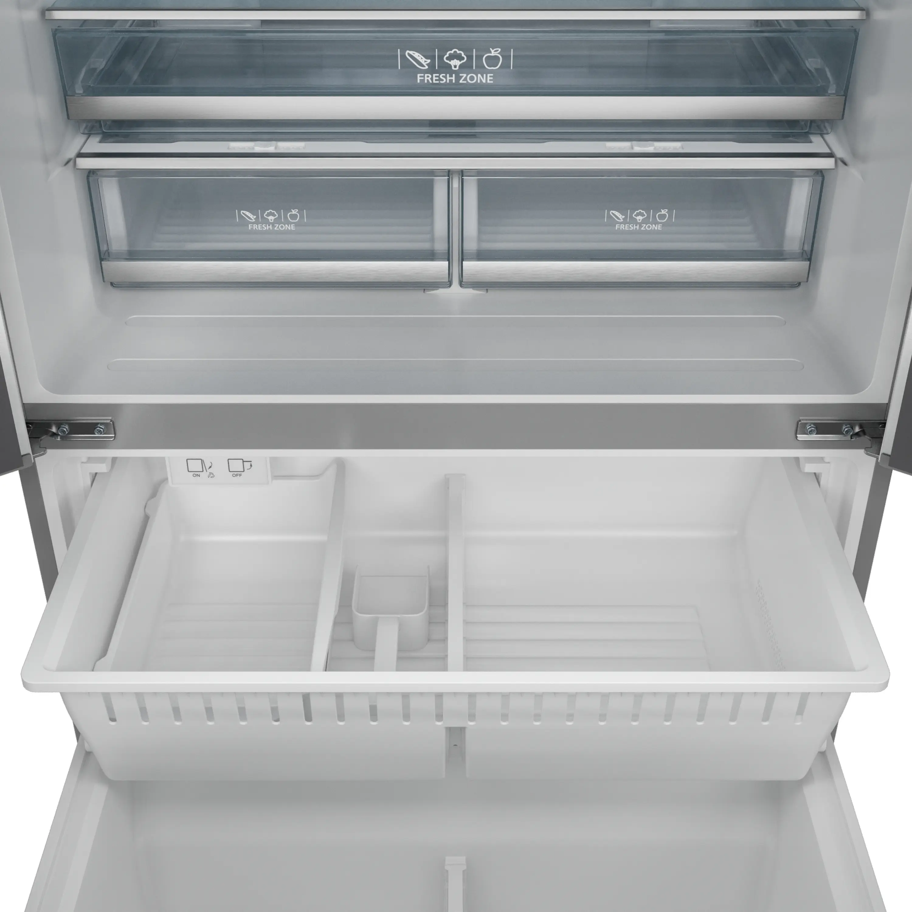 Gordon Ramsay by Thor Kitchen 4-Piece Appliance Package -  48-Inch Propane Gas Range, Wall Mount Range Hood, 36-Inch French Door Refrigerator, and Dishwasher in Stainless Steel with Blue Trim - Image 20