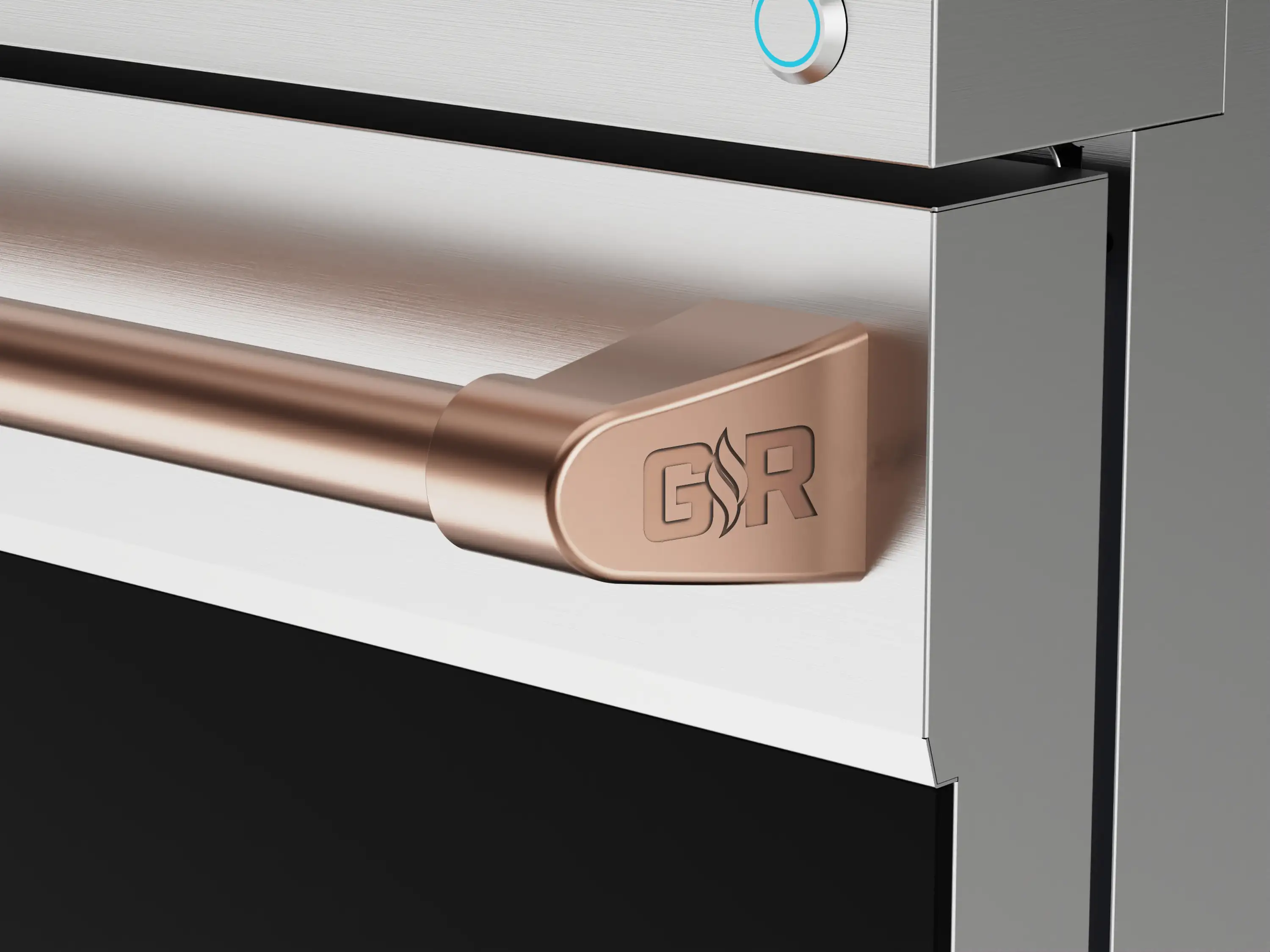 Gordon Ramsay by Thor Kitchen 4-Piece Appliance Package -  48-Inch Propane Gas Range, Wall Mount Range Hood, 36-Inch French Door Refrigerator, and Dishwasher in Stainless Steel with Rose Gold Trim - Image 16