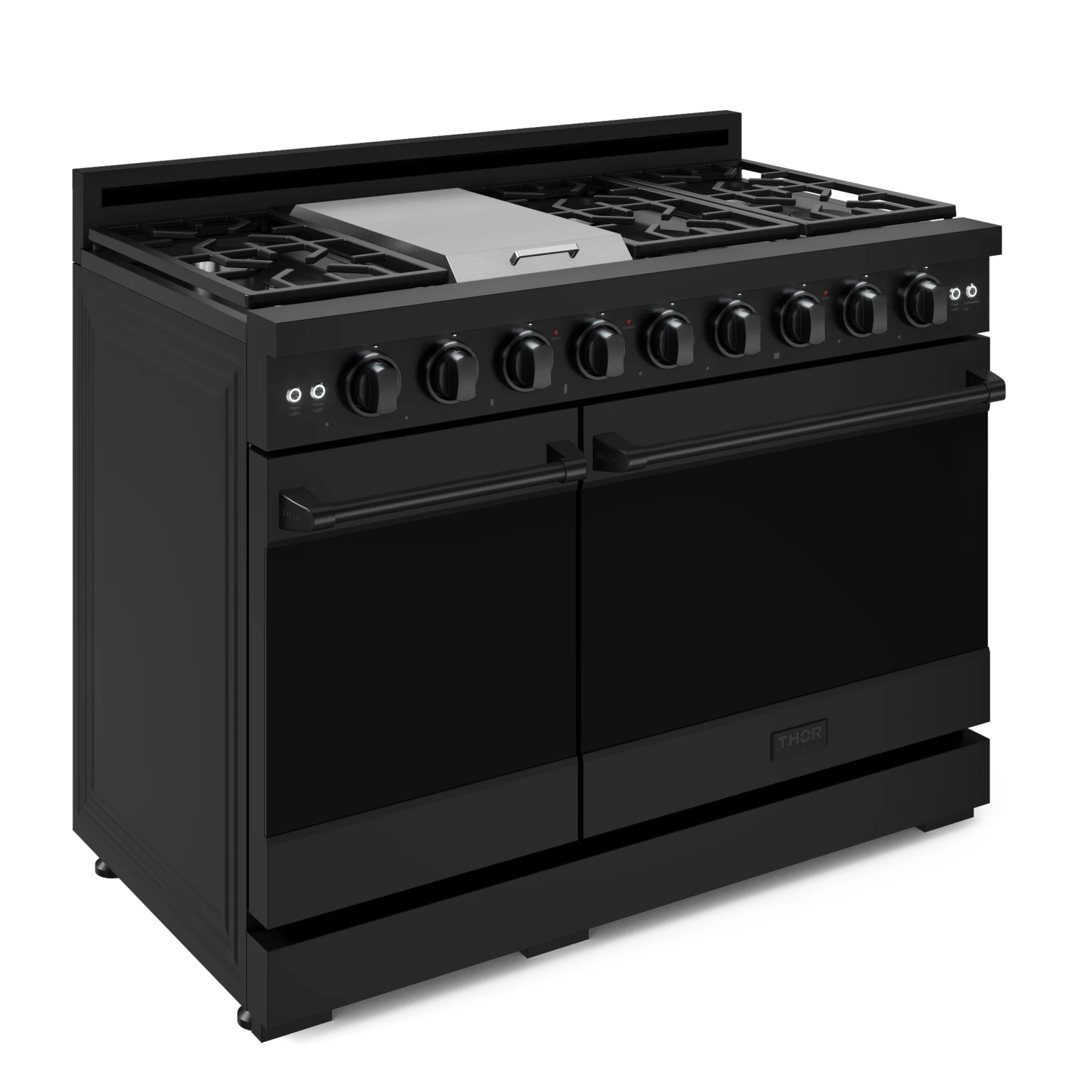 Gordon Ramsay by Thor Kitchen 48-Inch Professional Propane Gas Range with Pro-Style Knobs and 6.8 Cu. Ft. Double Oven in Black (RSG48EBLP) - Image 6