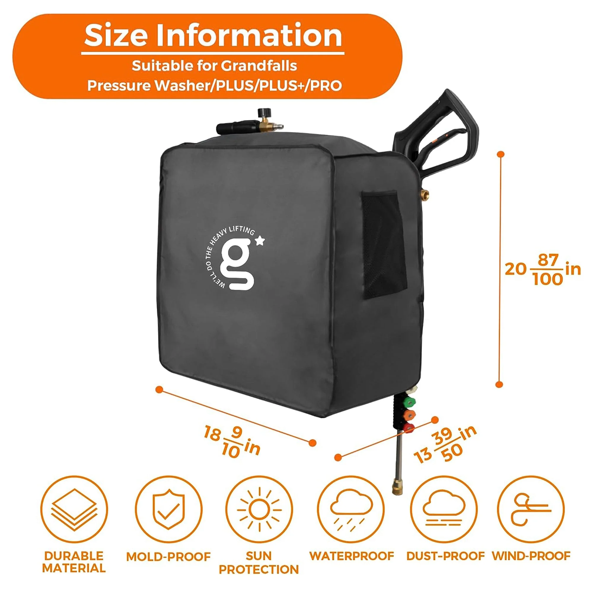 Giraffe Tools Grandfalls Retractable Pressure Washer Cover - Image 6