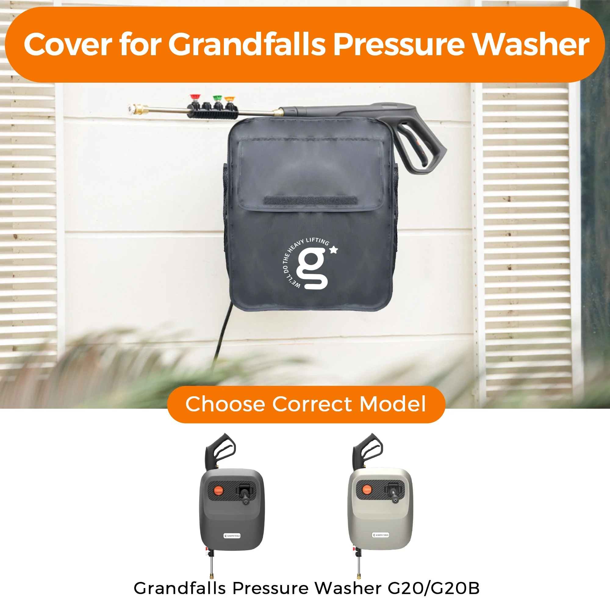 Giraffe Tools Grandfalls Retractable Pressure Washer Cover - Image 8