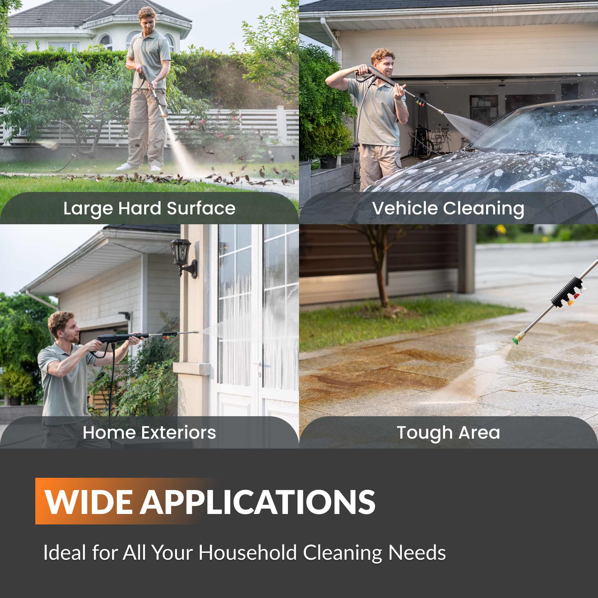 Giraffe Tools Grandfalls Retractable Pressure Washer Pro, 3700 PSI and 100ft Retractable Hose (HP174-G30) - Image 9