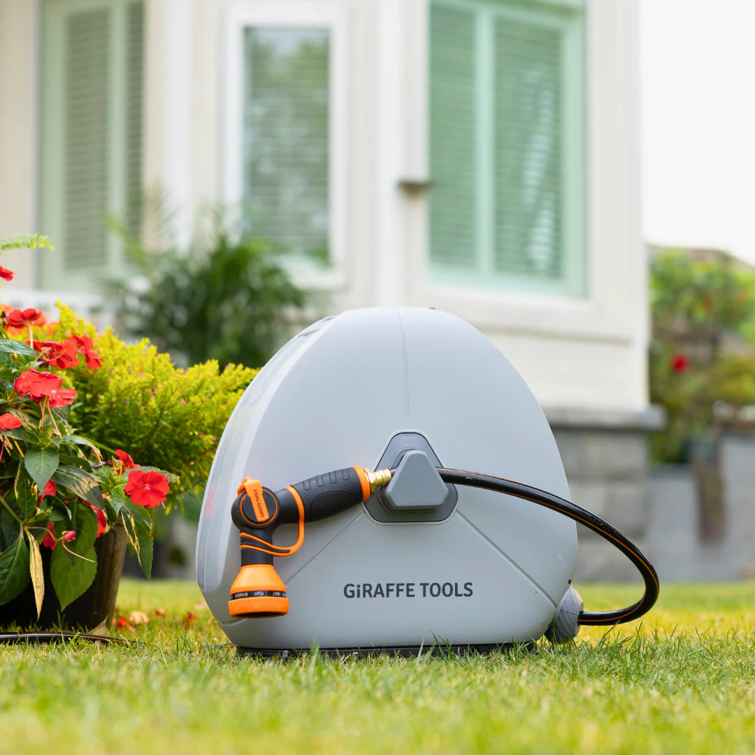 Giraffe Tools 82 Ft. - 130 Ft. Ground-Mounted Retractable Hose Reel, UV-resistant - Image 2