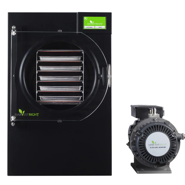 Harvest Right Home Freeze Dryer with Oil Free Pump, 5 Tray & Mylar Starter Kit in Black, Medium (N-HRFDMBK-PP, SP-GW11060) - Image 2