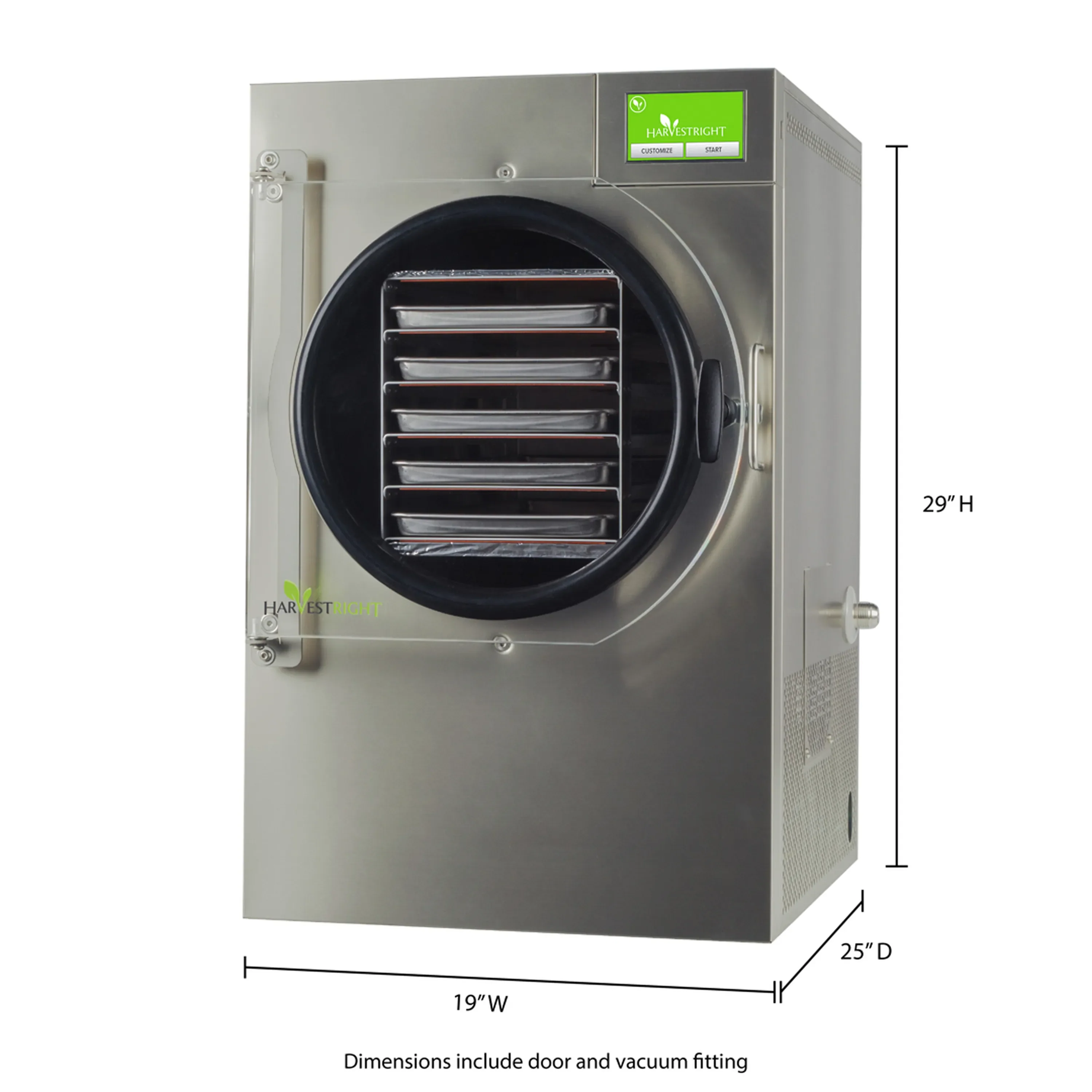 Harvest Right Home Freeze Dryer with Oil Free Pump, 5 Tray & Mylar Starter Kit in Stainless Steel, Medium (N-HRFDMSS-PP, SP-GW11060) - Image 18