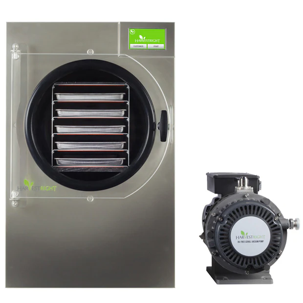 Harvest Right Home Freeze Dryer with Oil Free Pump, 5 Tray & Mylar Starter Kit in Stainless Steel, Medium (N-HRFDMSS-PP, SP-GW11060) - Image 2