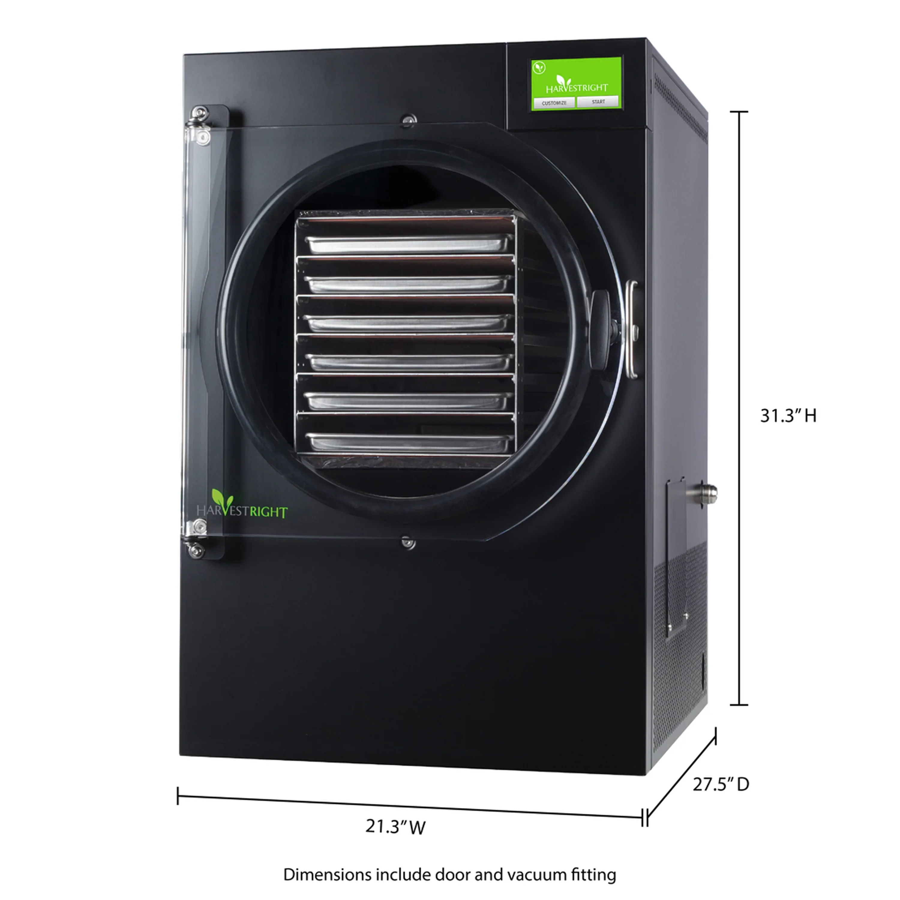 Harvest Right Home Freeze Dyer with with Oil Free Pump, 6 Tray & Mylar Starter Kit in Black, Large (N-HRFDLBK-PP, SP-GW11060) - Image 16