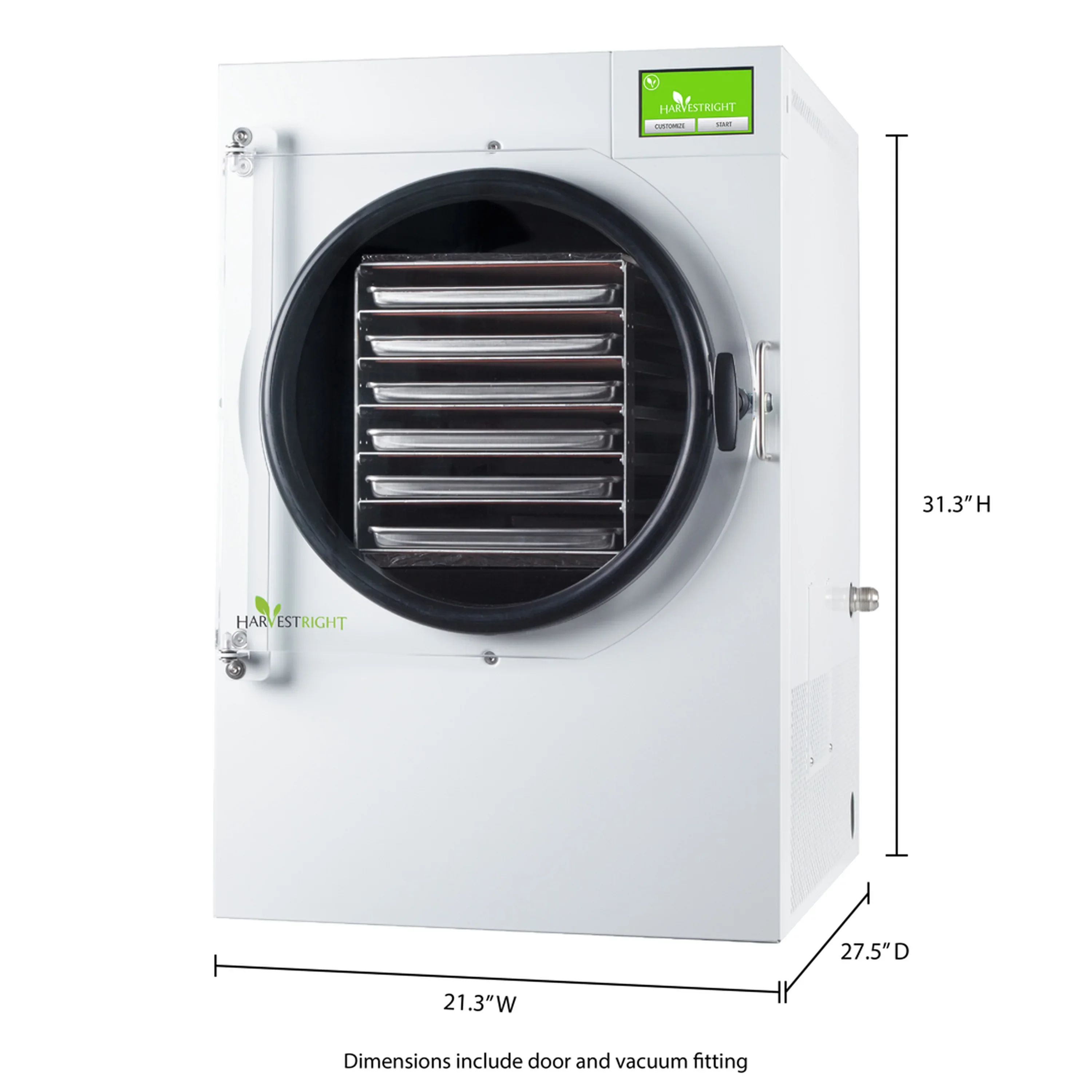 Harvest Right Home Freeze Dyer with Oil Free Pump, 6 Tray & Mylar Starter Kit in White, Large (N-HRFDLWH-PP, SP-GW11060) - Image 15