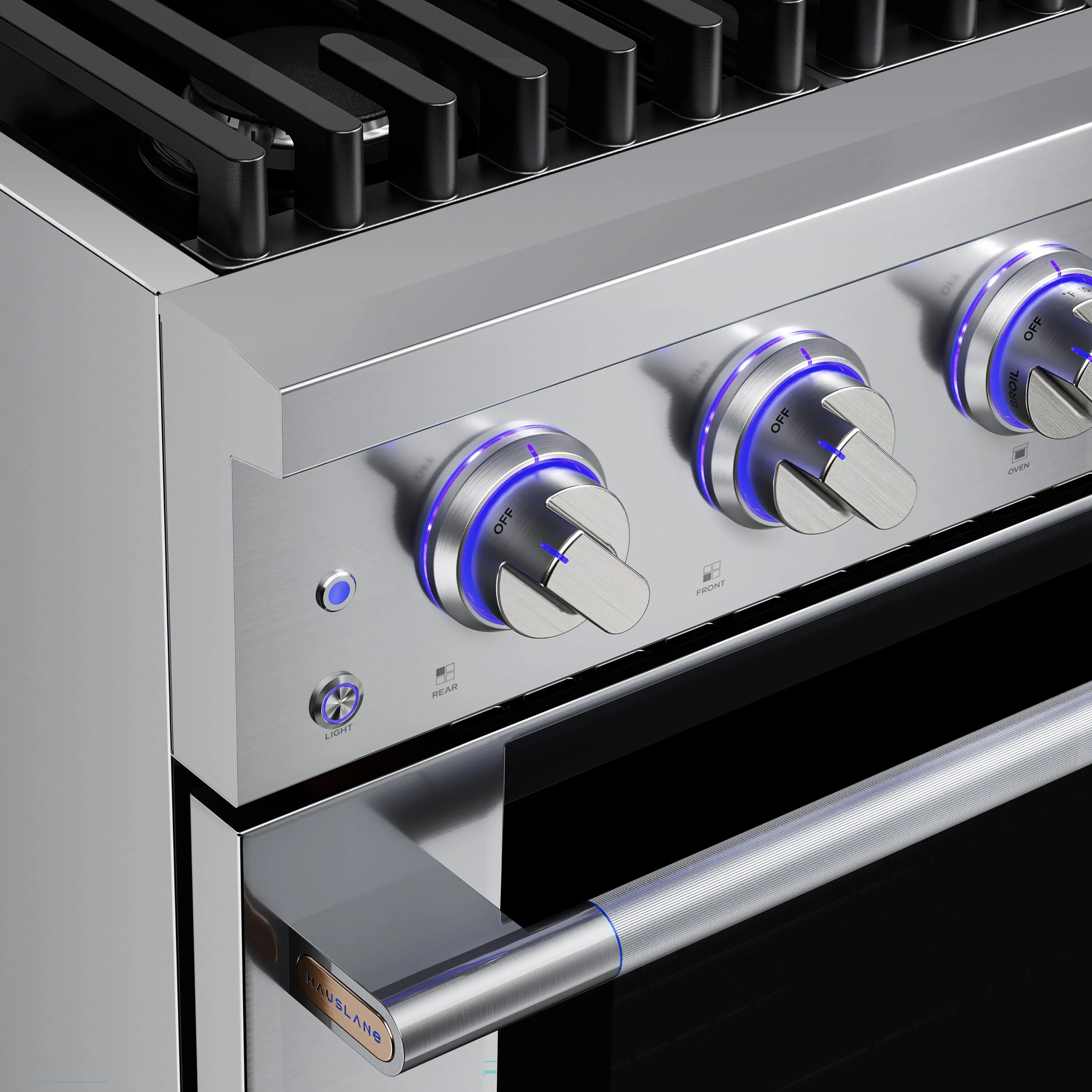 Hauslane HausPro Series 30-Inch Gas or Dual Fuel Range with 4 Burners and Convection Oven in Stainless Steel - Image 11
