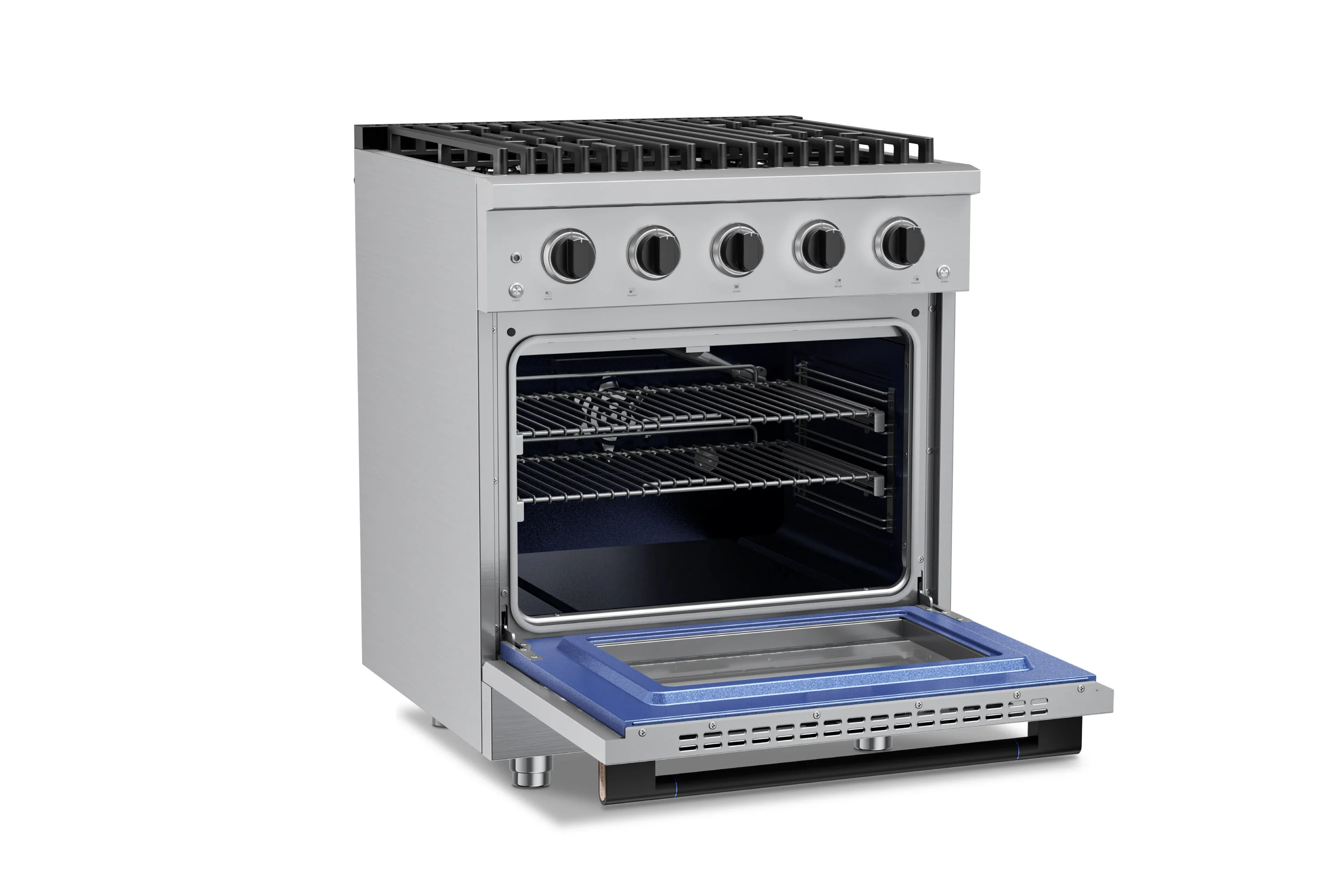 Hauslane HausPro Series 30-Inch Gas or Dual Fuel Range with 4 Burners and Convection Oven in Stainless Steel - Image 15