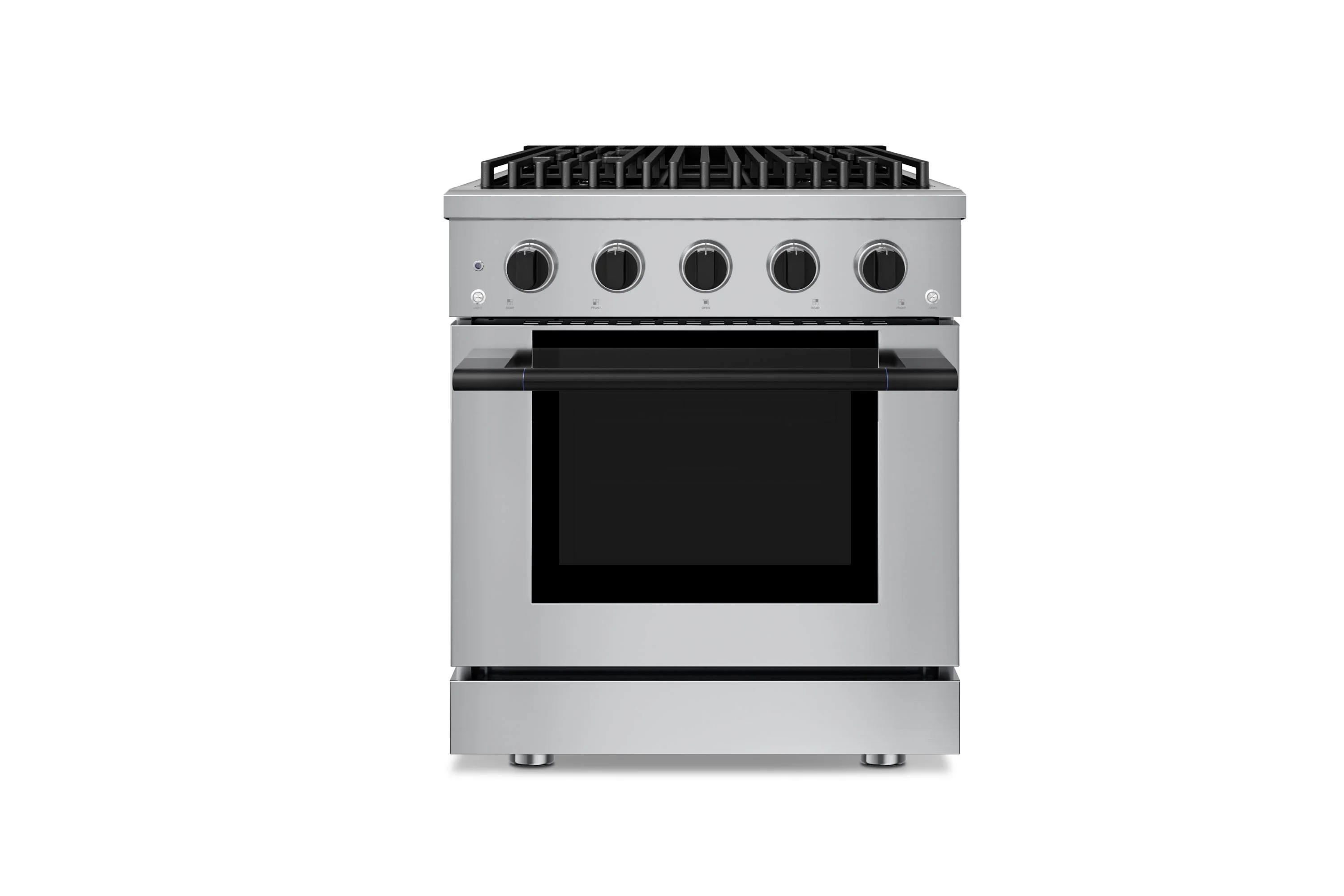 Hauslane HausPro Series 30-Inch Gas or Dual Fuel Range with 4 Burners and Convection Oven in Stainless Steel - Image 2