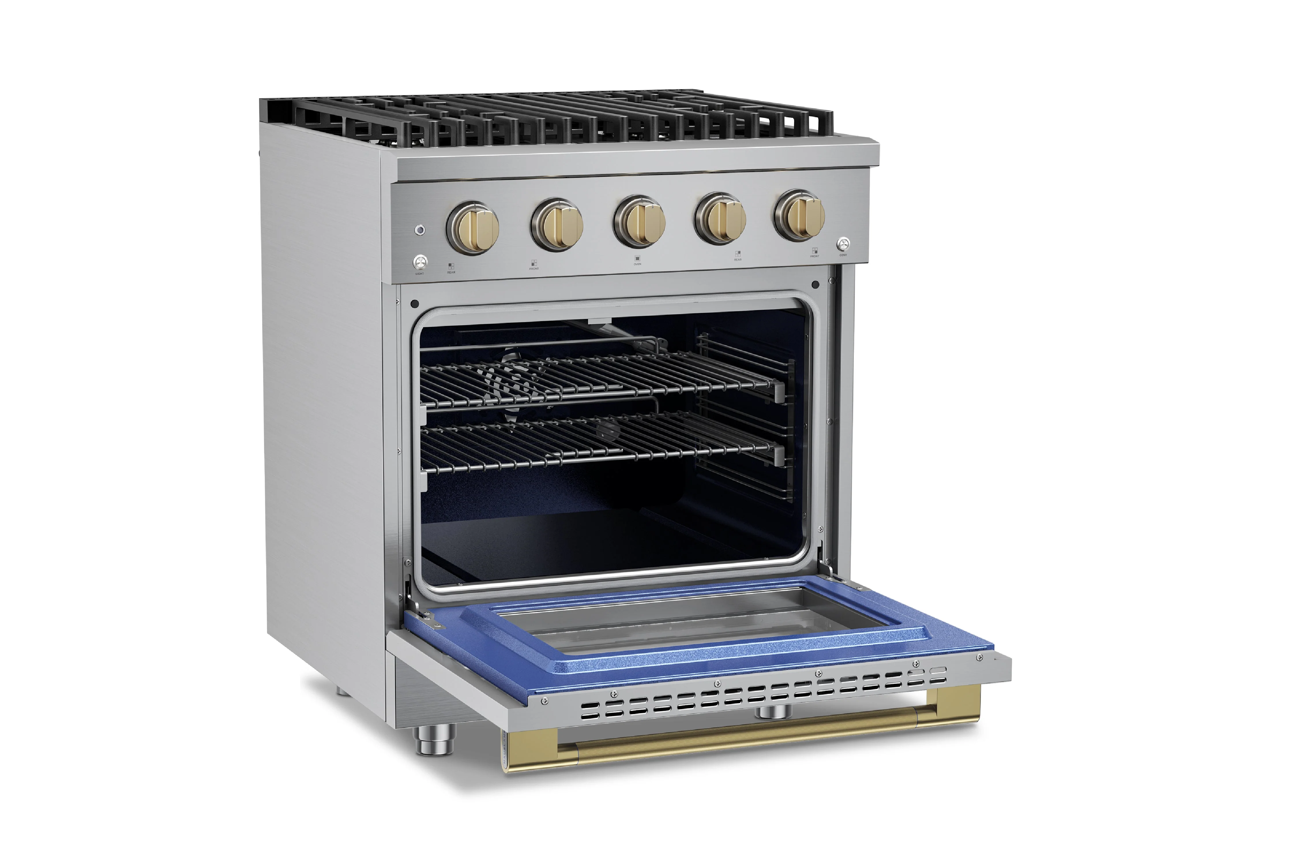 Hauslane HausPro Series 30-Inch Gas or Dual Fuel Range with 4 Burners and Convection Oven in Stainless Steel - Image 27