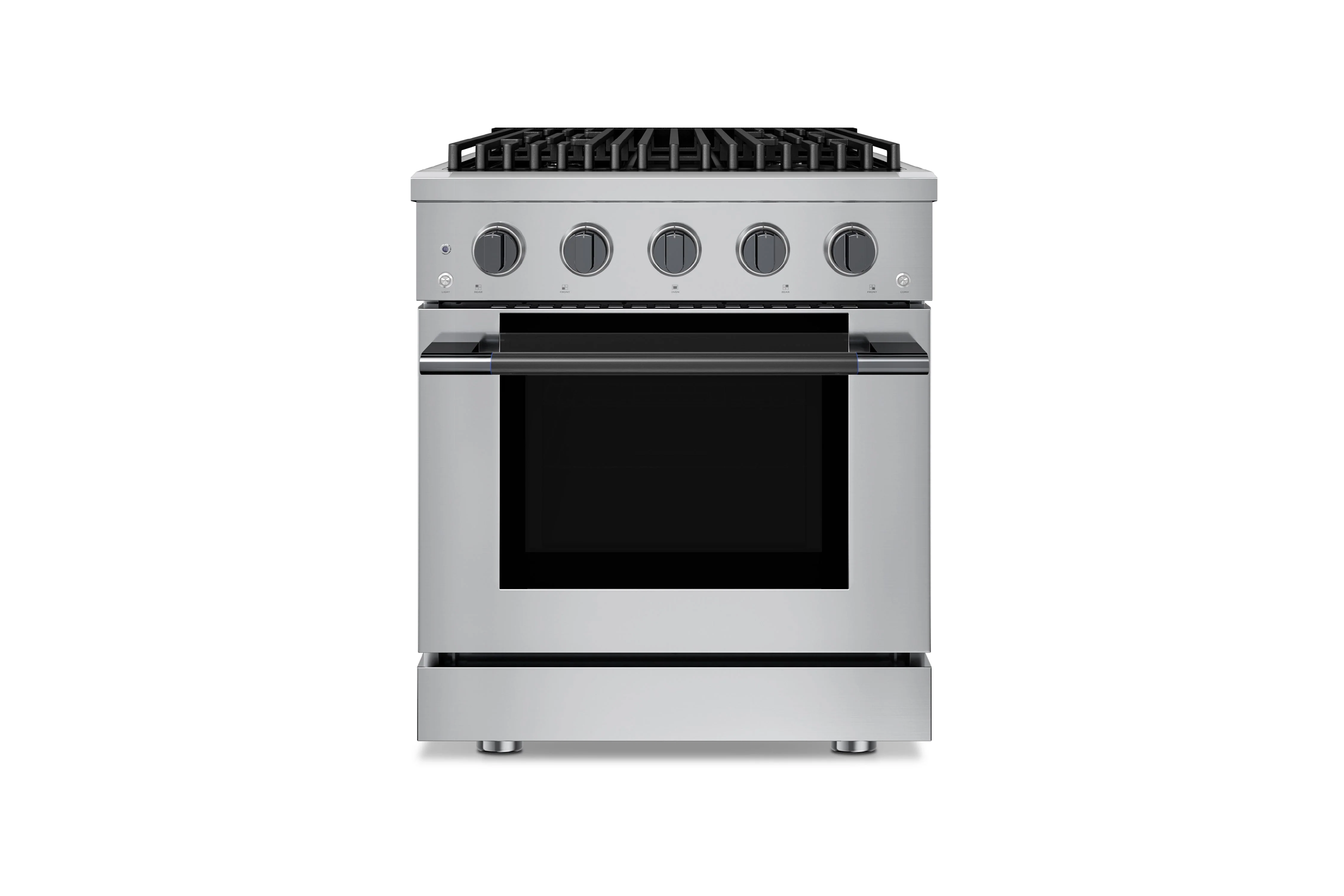 Hauslane HausPro Series 30-Inch Gas or Dual Fuel Range with 4 Burners and Convection Oven in Stainless Steel - Image 3