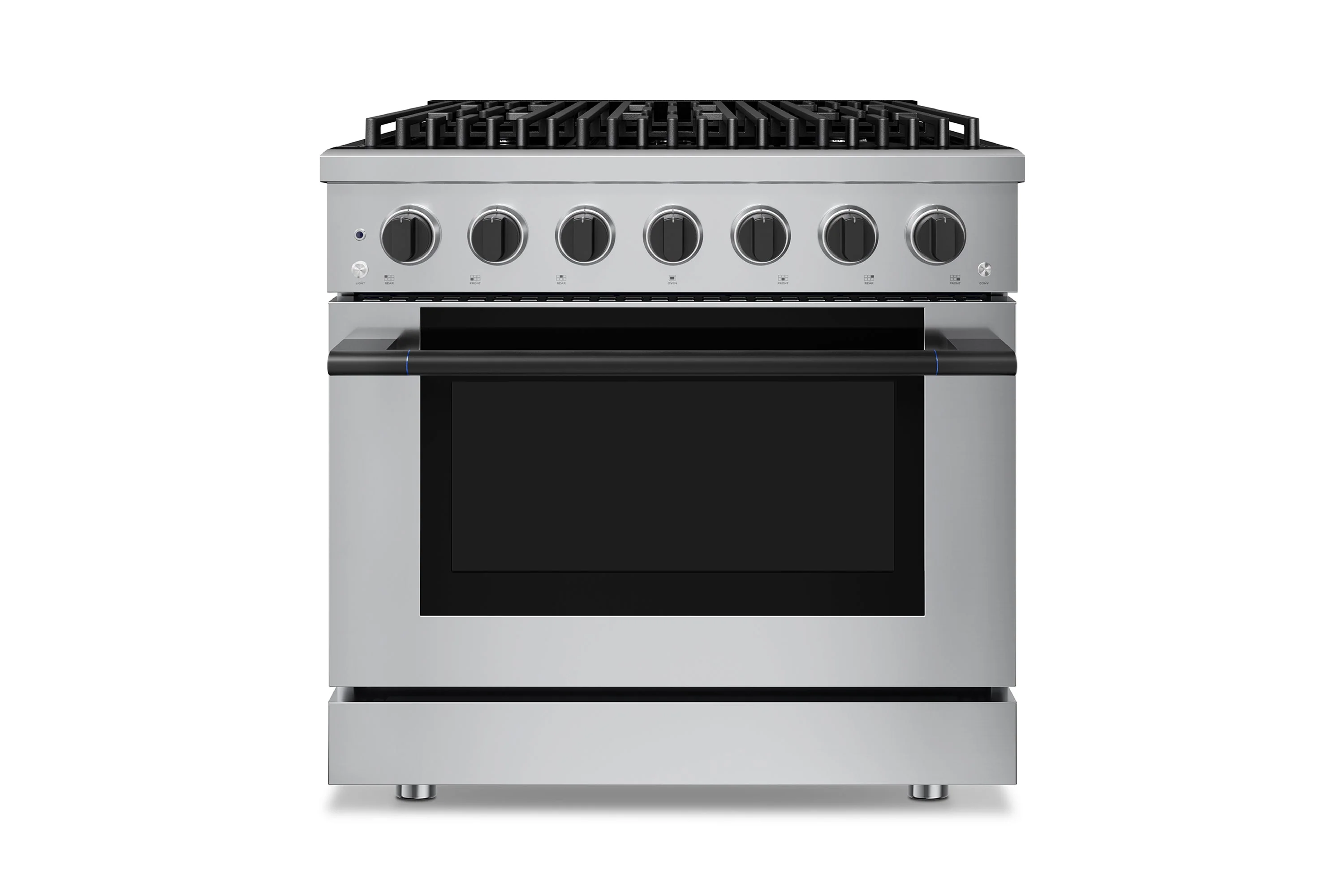 Hauslane HausPro Series 36-Inch Gas or Dual Fuel Range with 6 Burners and Convection Oven in Stainless Steel - Image 2