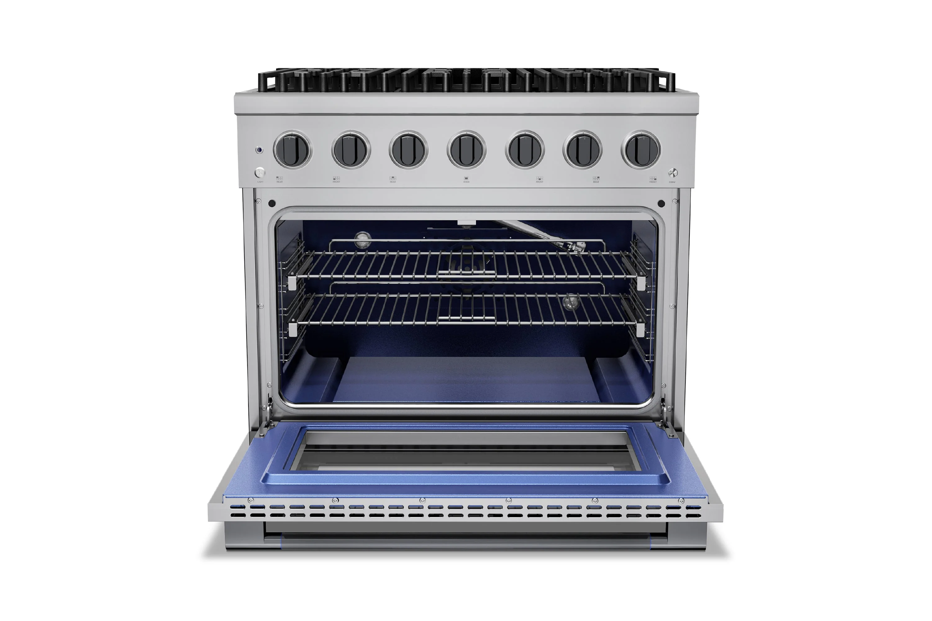 Hauslane HausPro Series 36-Inch Gas or Dual Fuel Range with 6 Burners and Convection Oven in Stainless Steel - Image 20