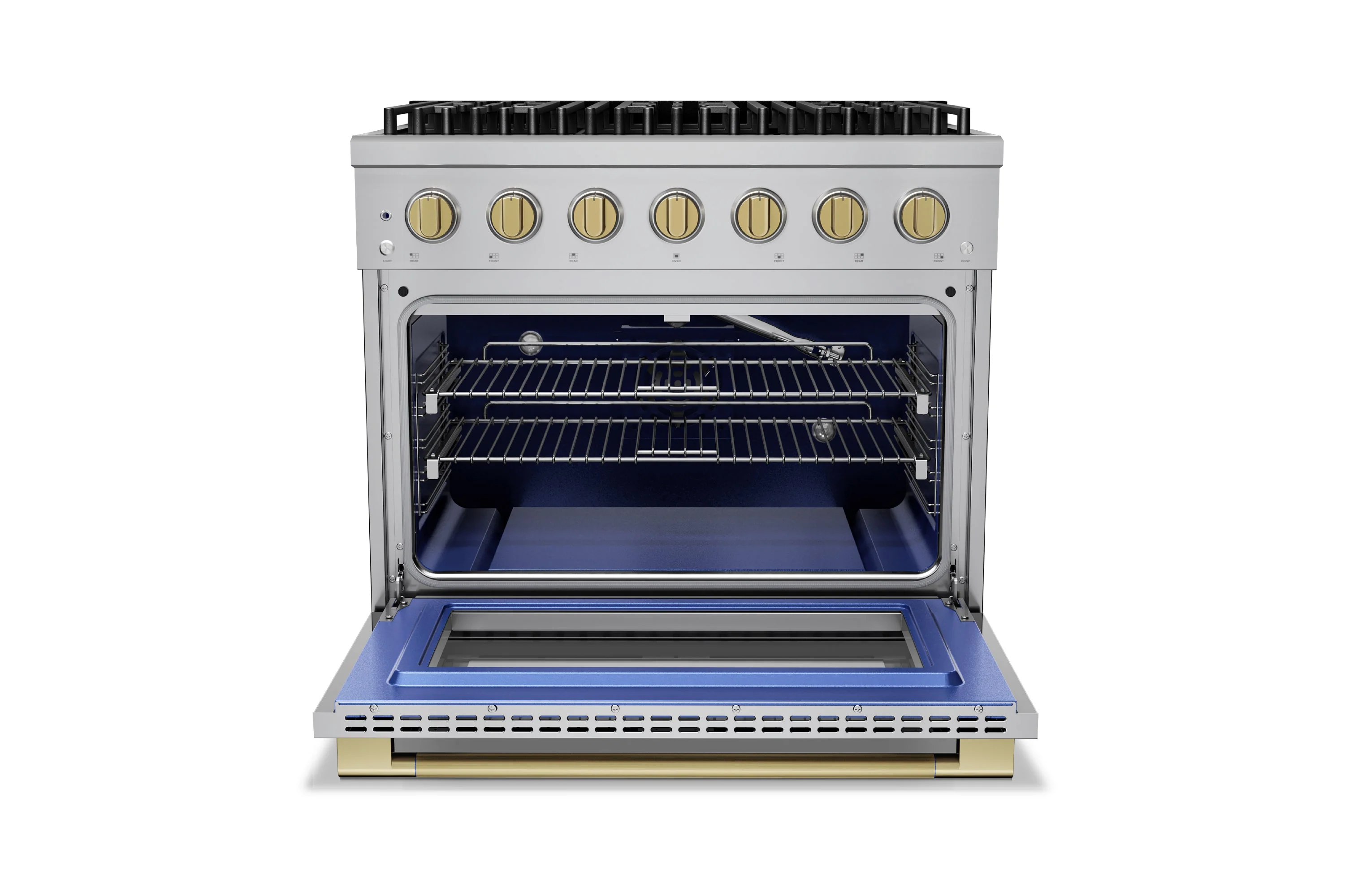 Hauslane HausPro Series 36-Inch Gas or Dual Fuel Range with 6 Burners and Convection Oven in Stainless Steel - Image 26